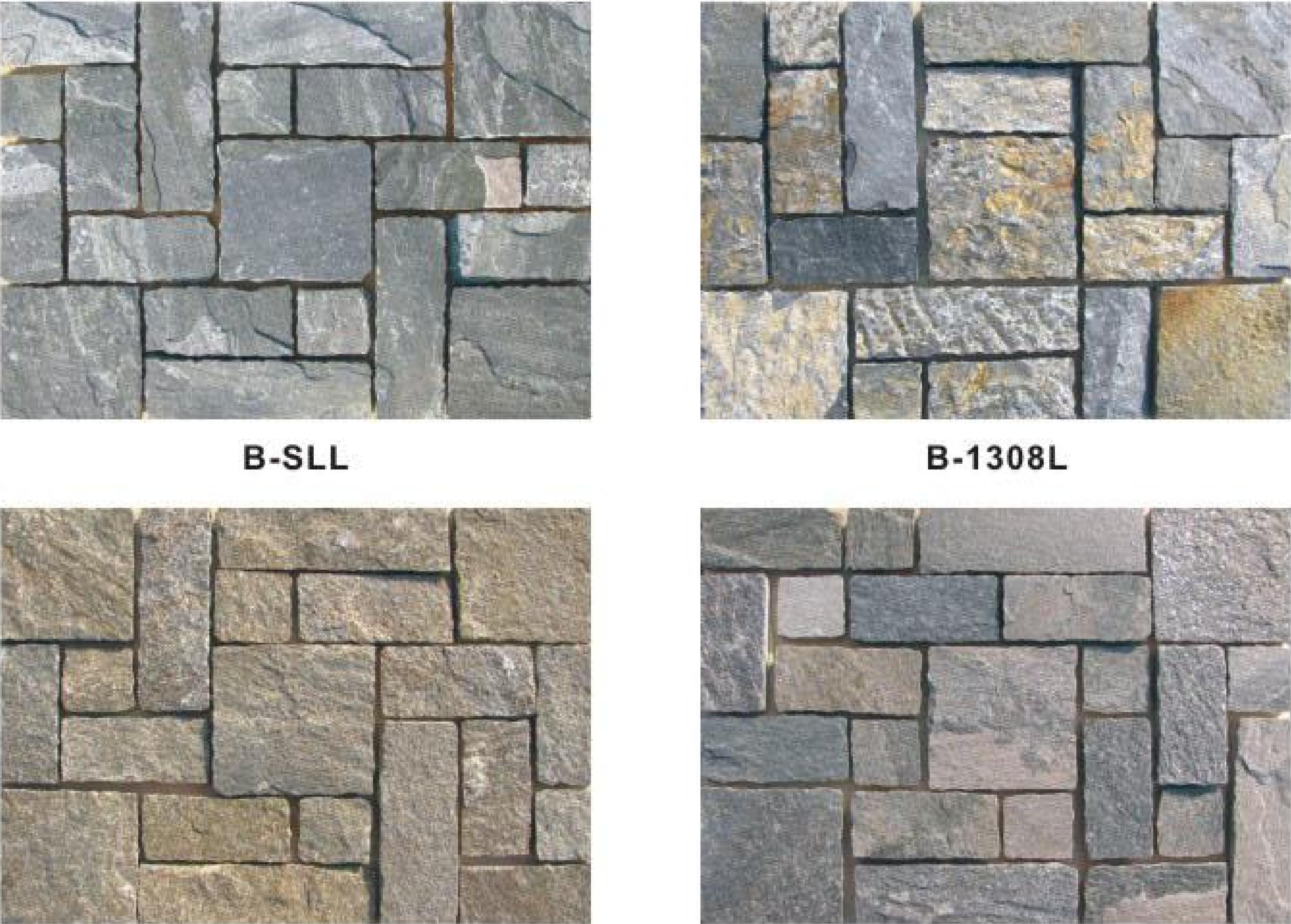 Assorted - Size Loose Stone Veneers, Models: TQ18-B - 1308A, B - 1308G, B - 1308D, B - SLL, B - 1308Y