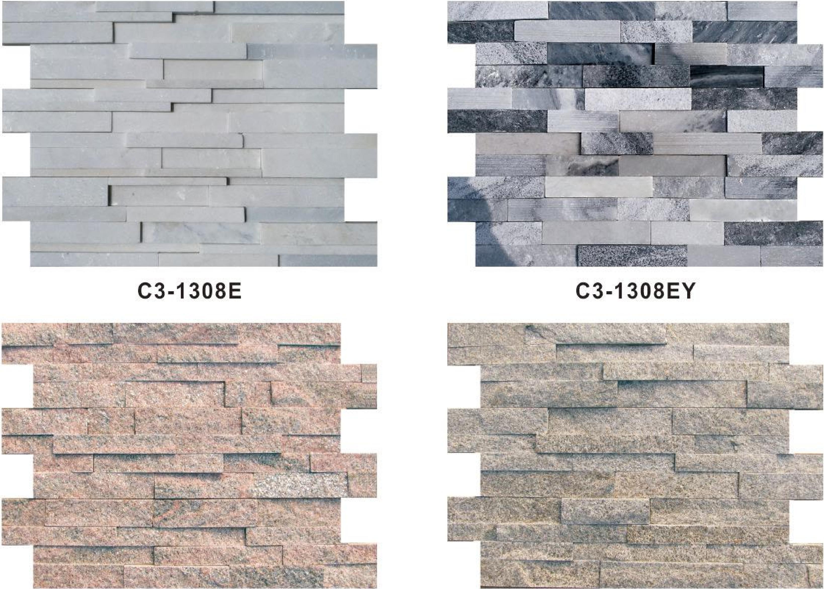 150×550mm & 150×600mm Loose Stone Veneers, Models:TQ18- C3 - 1308X - F, C3 - 1308EY - H, C3 - GBMW - H, C3 - 1308E - F, CZ - 1808Y