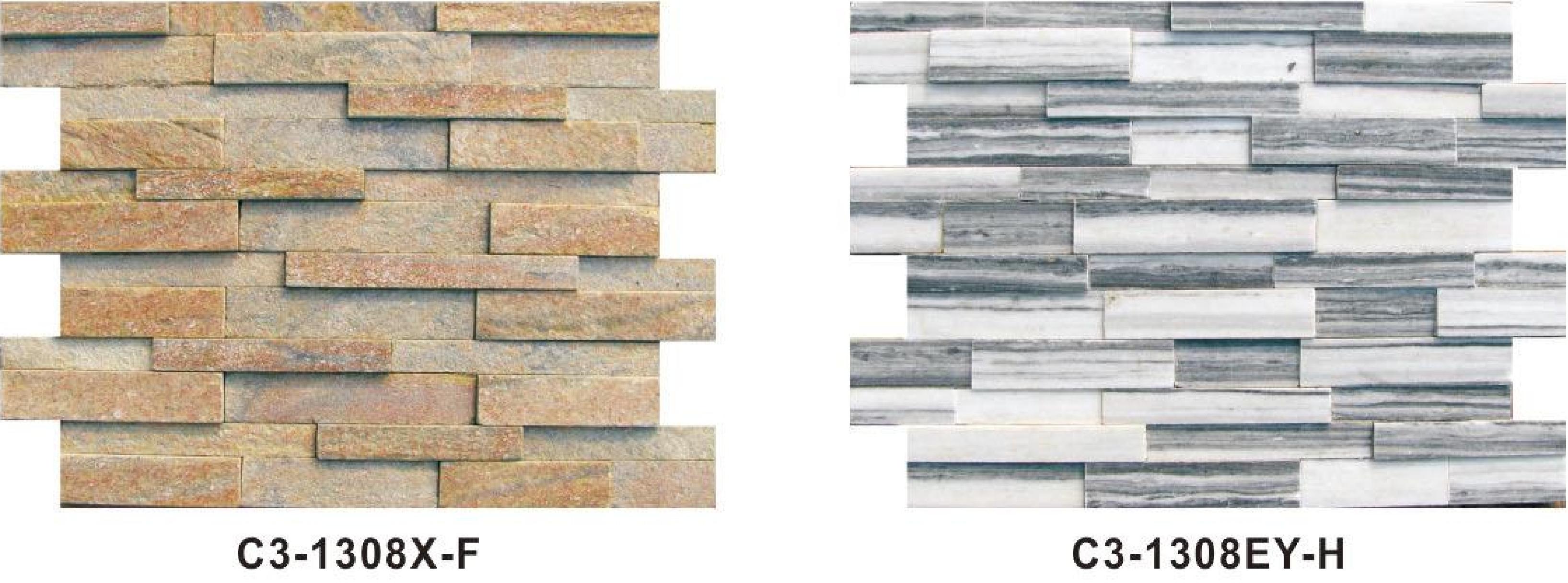 150×550mm & 150×600mm Loose Stone Veneers, Models:TQ18- C3 - 1308X - F, C3 - 1308EY - H, C3 - GBMW - H, C3 - 1308E - F, CZ - 1808Y