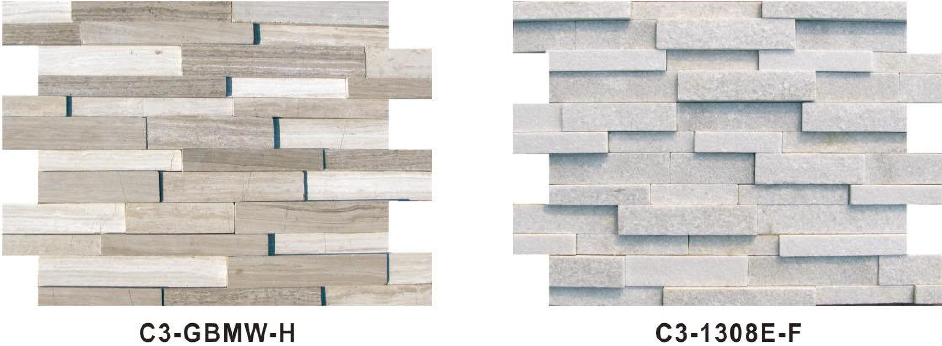 150×550mm & 150×600mm Loose Stone Veneers, Models:TQ18- C3 - 1308X - F, C3 - 1308EY - H, C3 - GBMW - H, C3 - 1308E - F, CZ - 1808Y