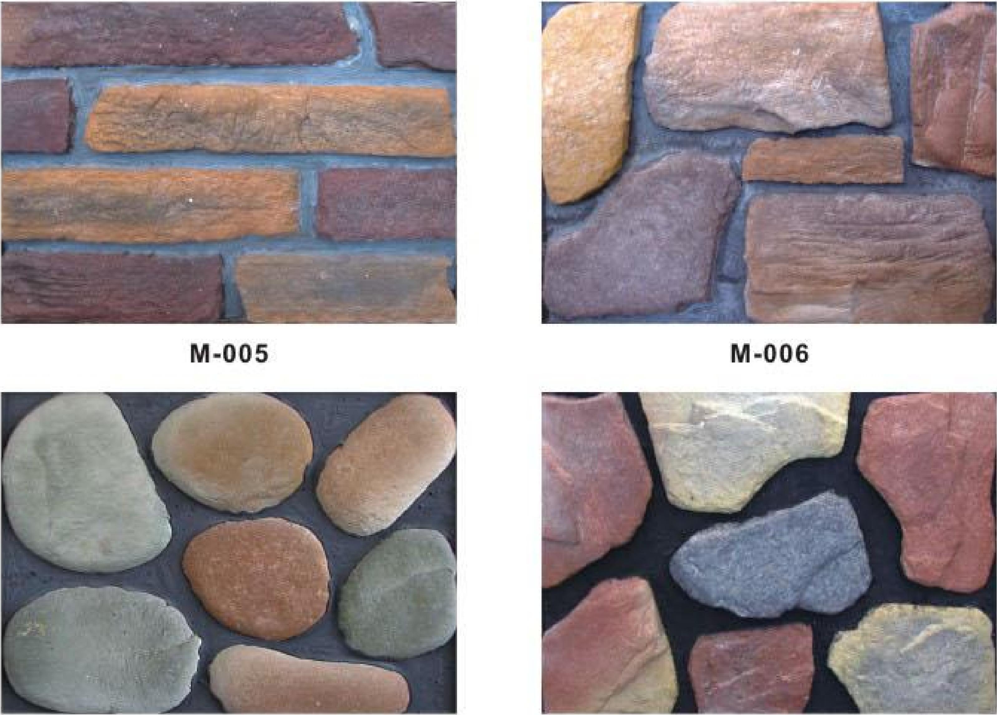 Assorted - Size Tumble & Man - made Stones, Models: TQ18-T - 1308G, T - 2018, T - 1308Y, M - 001, M - 002