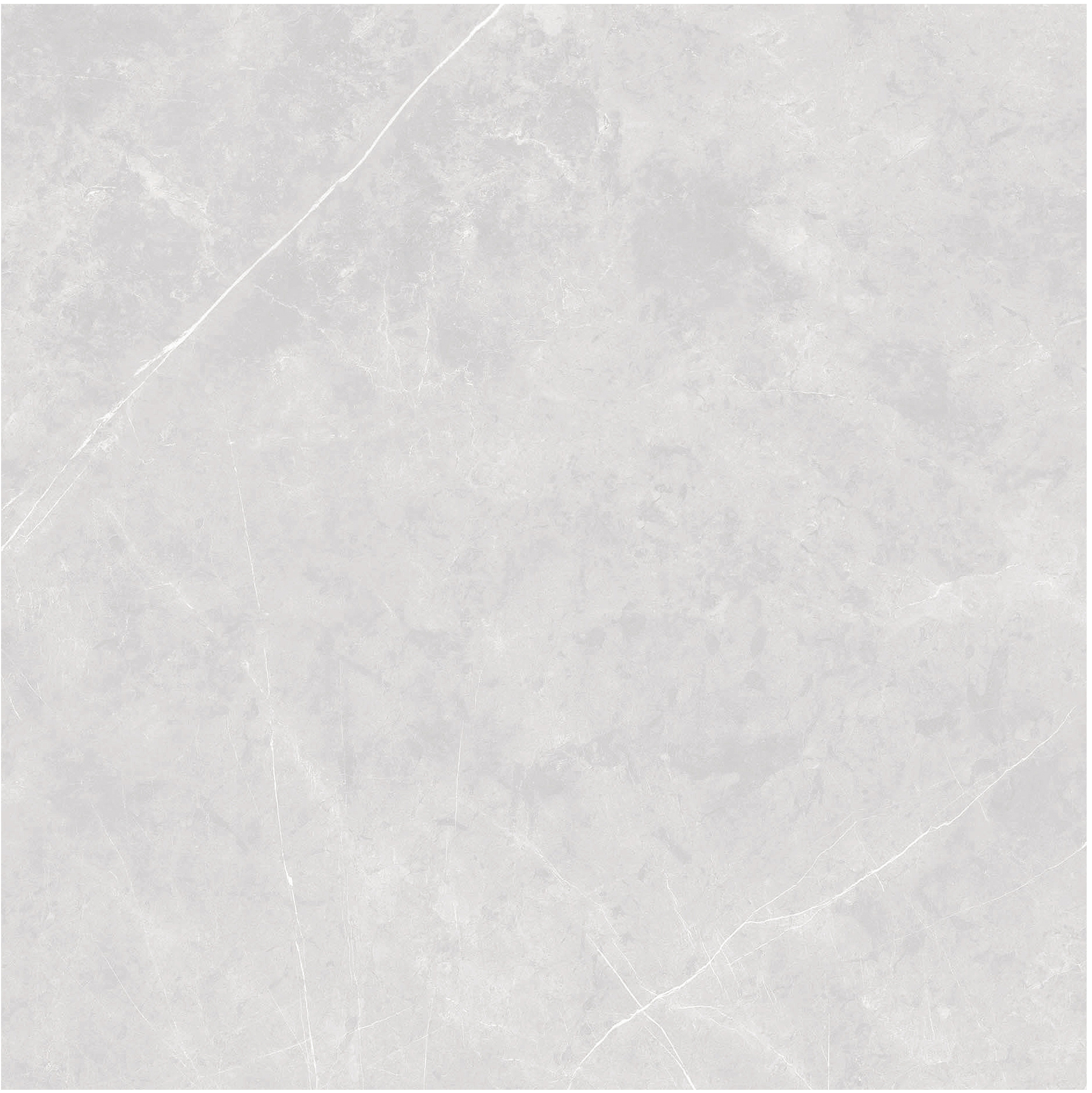 60×60cm Light Gray Marble - Effect Glossy Tile, Model: TQ01-RS - 66010P