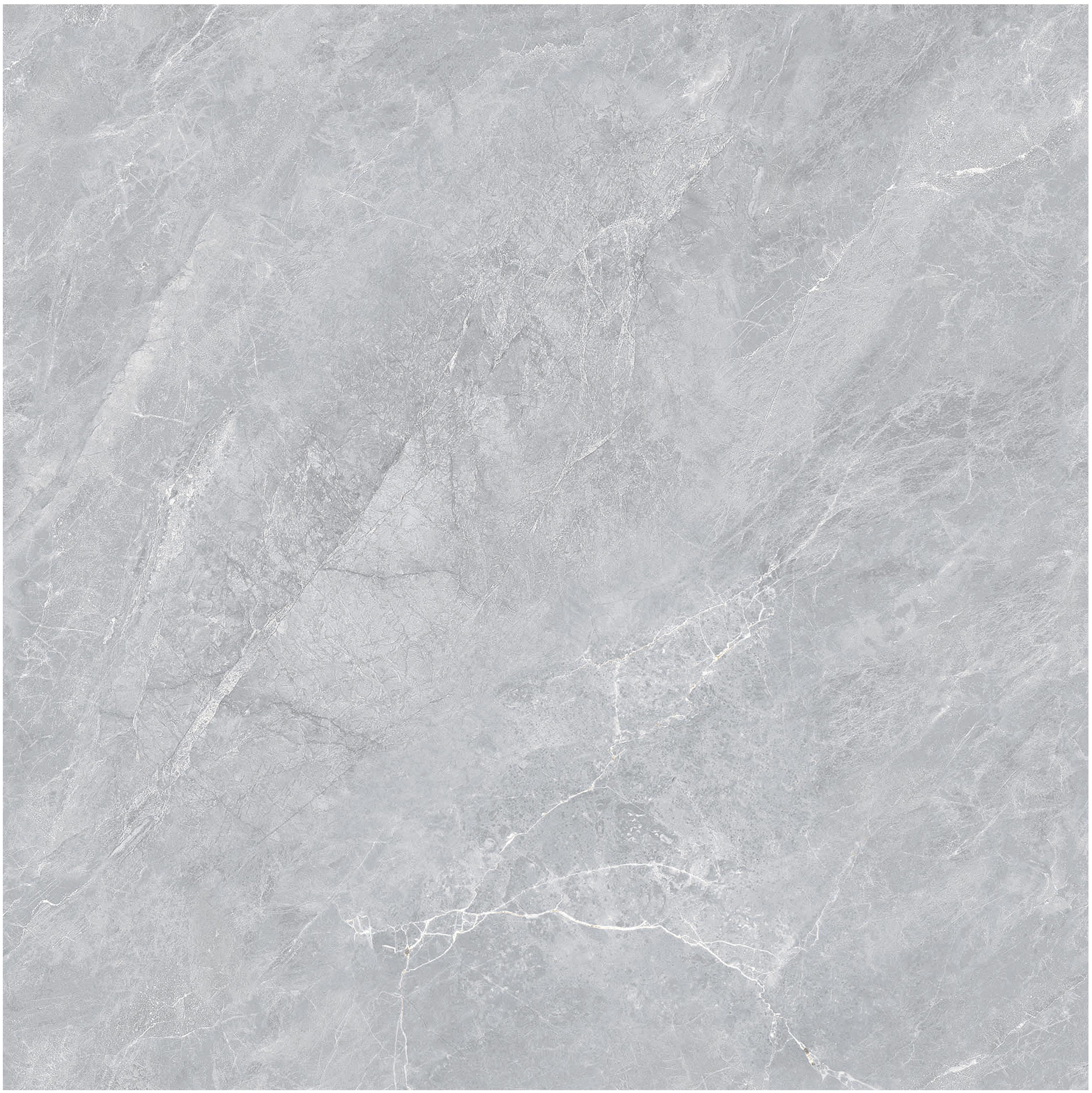 60×60cm Gray Marble - Effect Glossy Tile, Model:TQ01-RS - 66029P