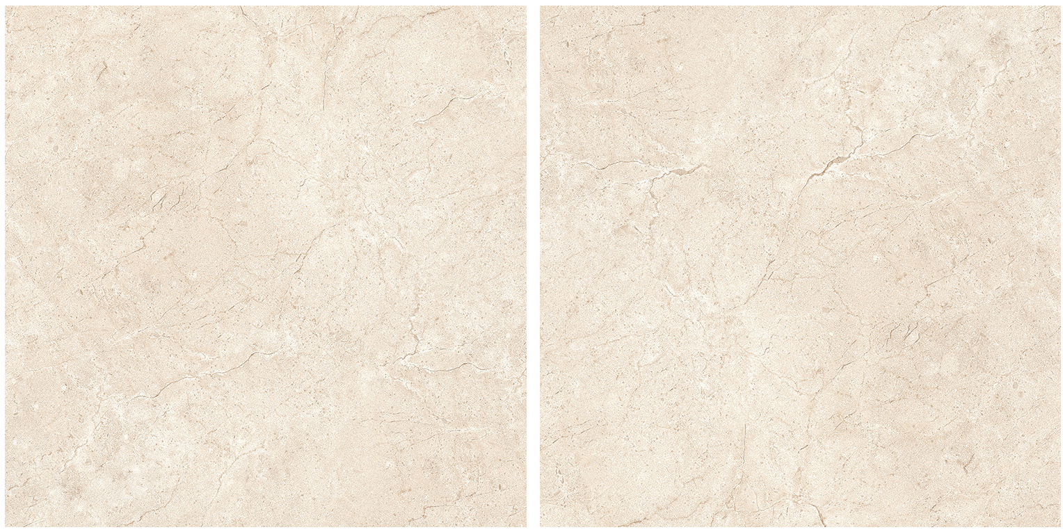 60×60cm Beige Marble - Effect Matt Tile, Model: TQ01-RS - 66003RM