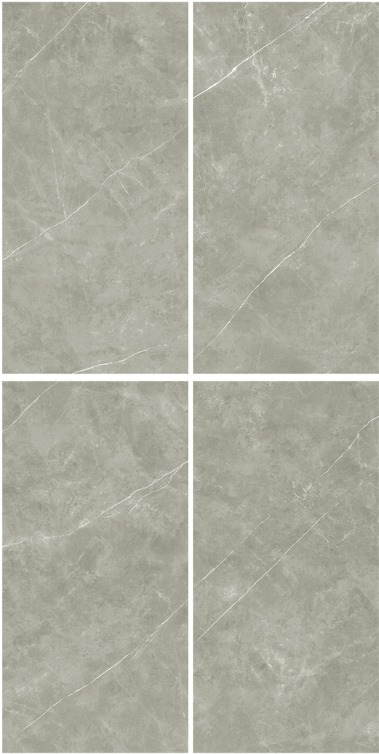 60×120cm Gray Marble - Effect Glossy Tile, Model: TQ01 - RS - P1211