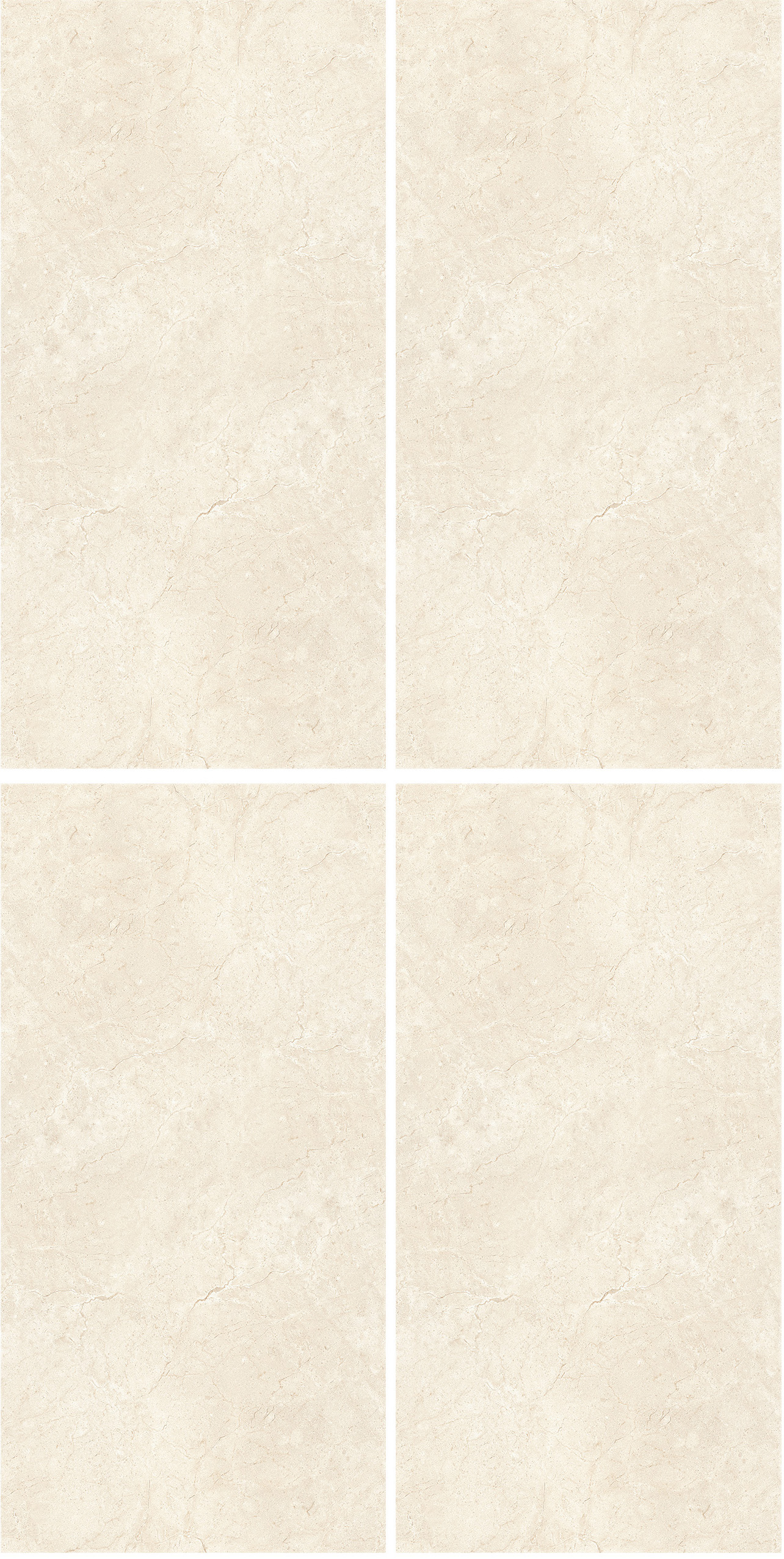 60×120cm Beige Marble - Effect Glossy Tile, Model: TQ01 - RS - 003P