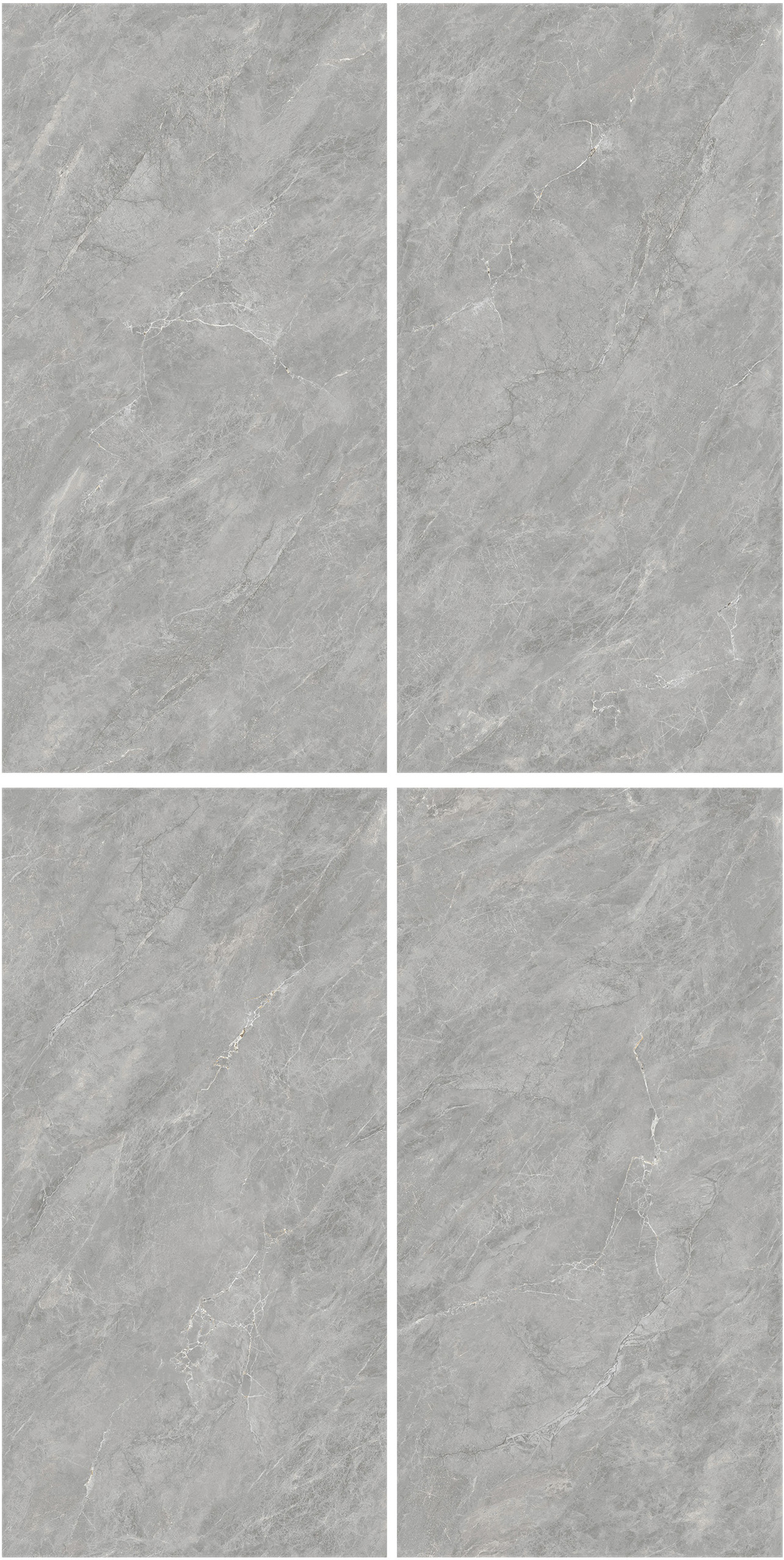 60×120cm Gray Marble - Effect Glossy Tile, Model: TQ01 - RS - 1329P