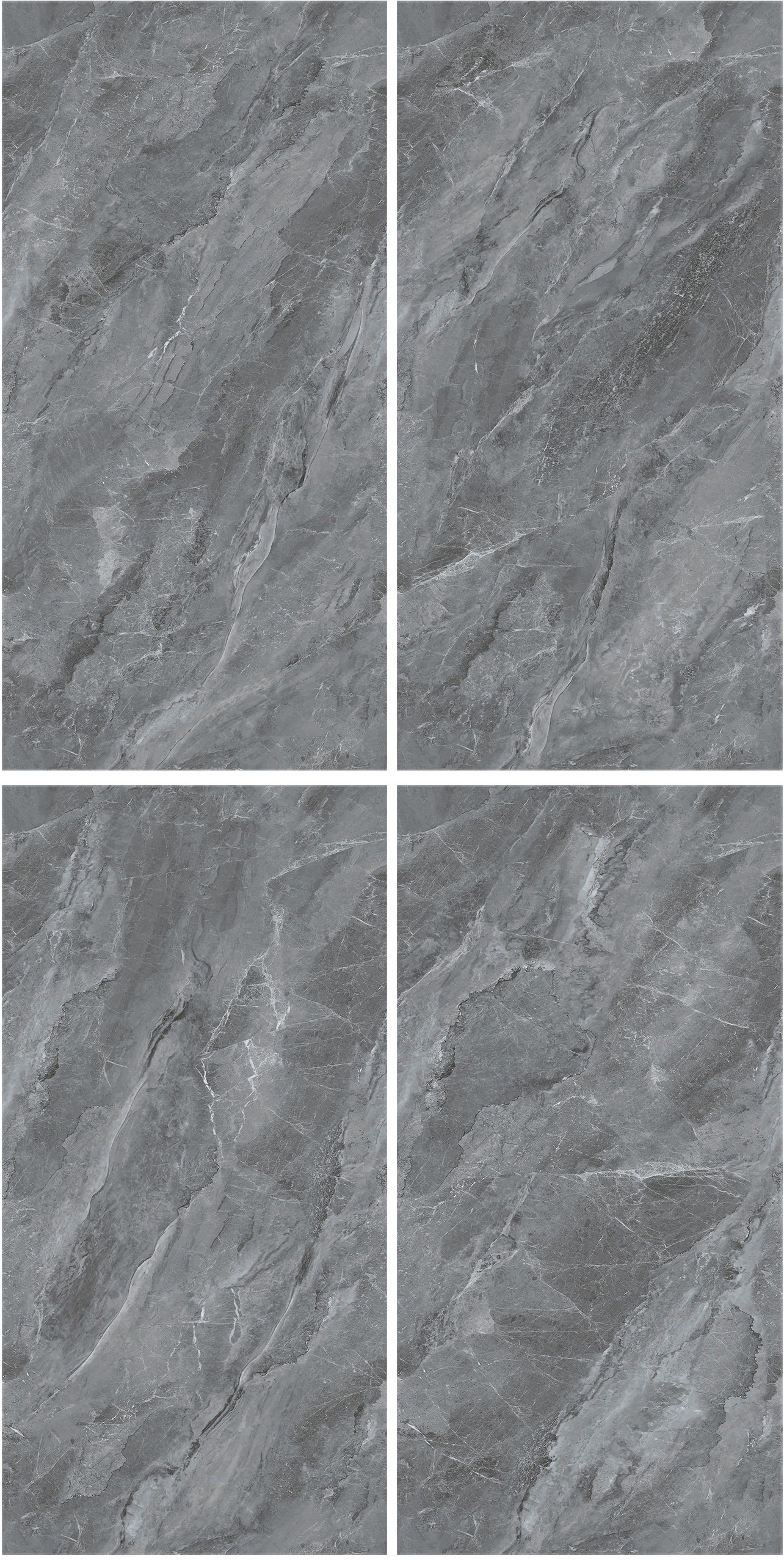 60×120cm Gray Marble - Effect Glossy Tile, Model: TQ01 - RS - 1331P