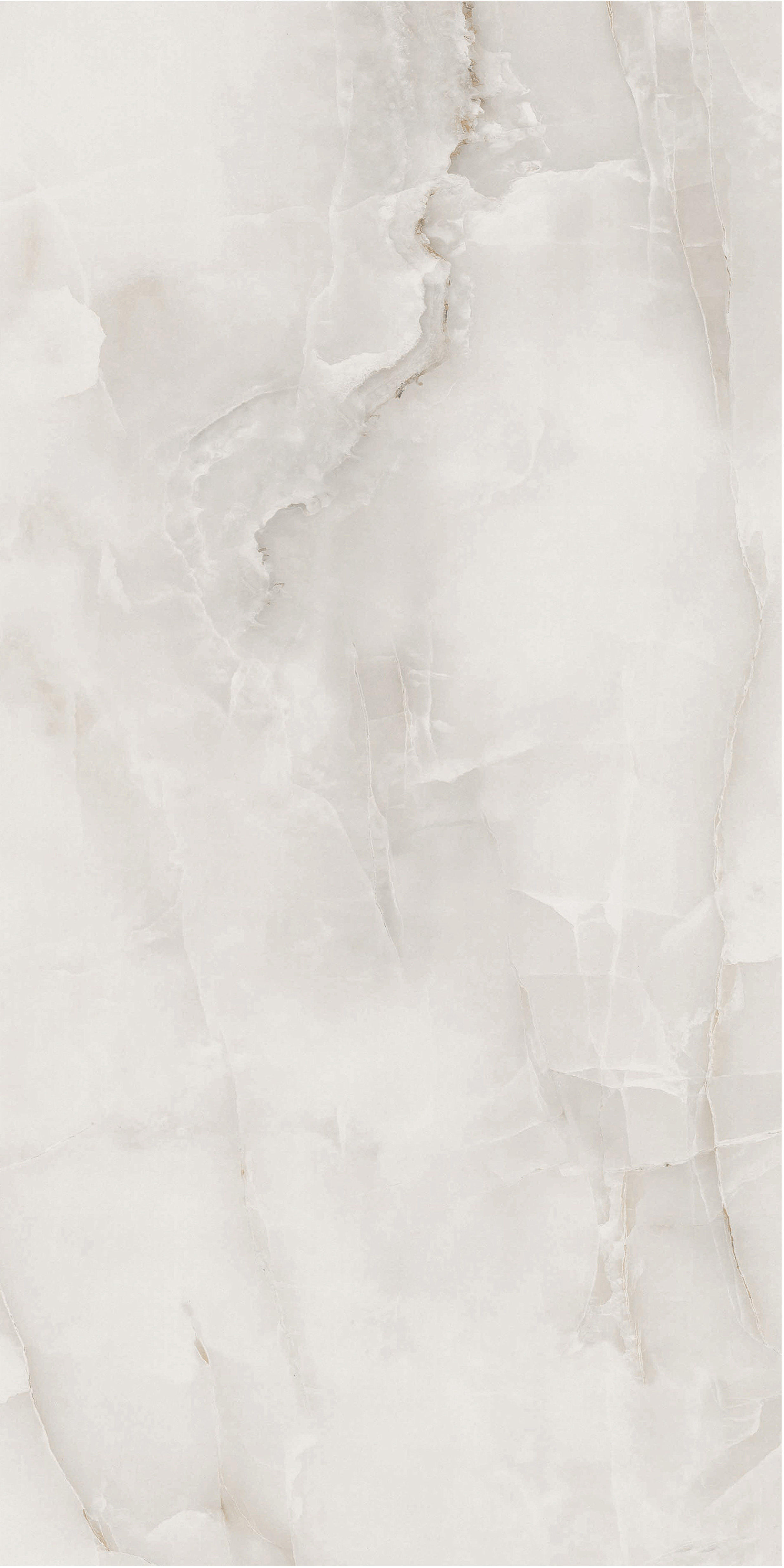 60×120cm White Marble - Effect Glossy Tile, Model: TQ01 - RS - 61208P