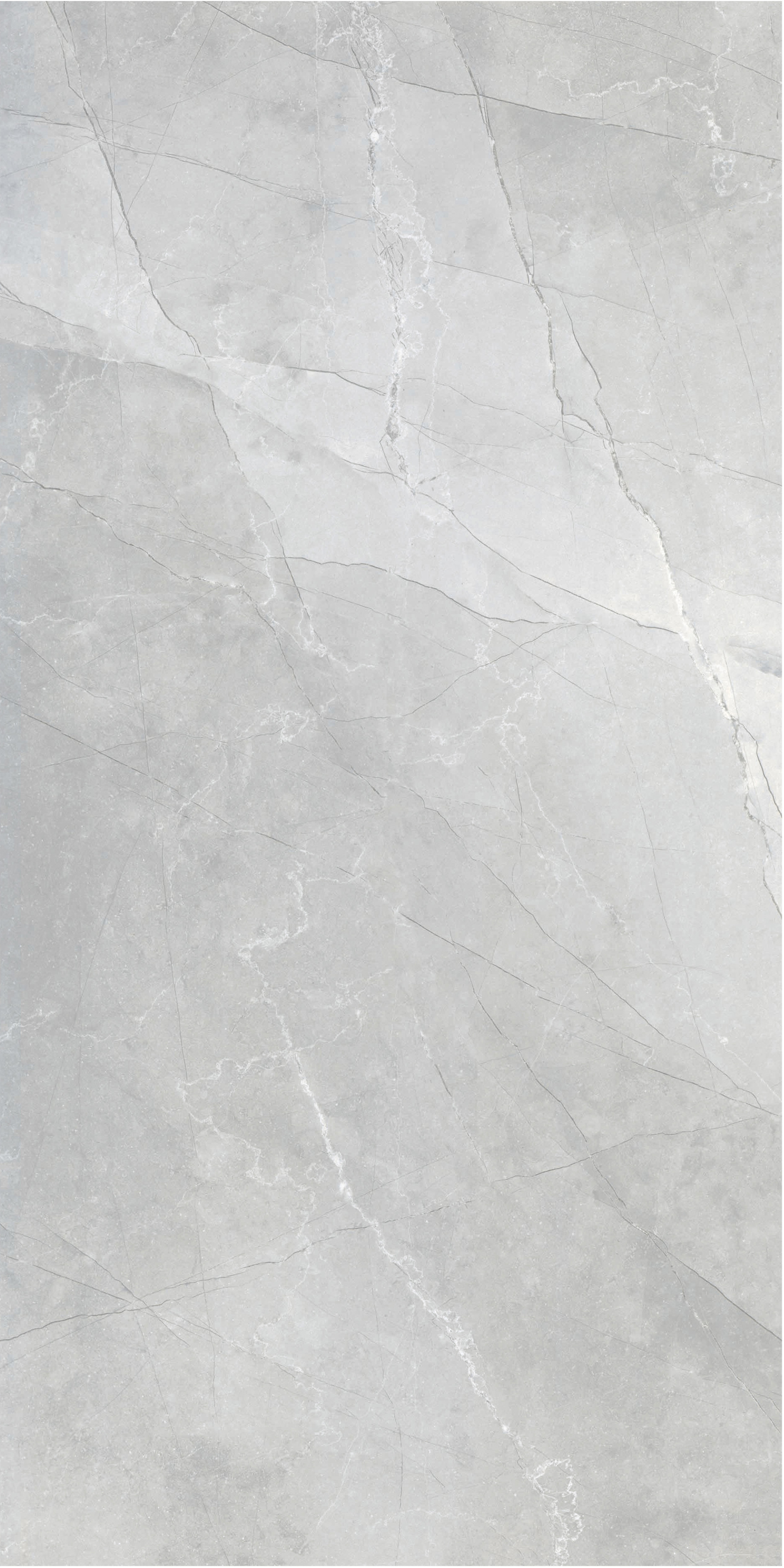60×120cm Light Gray Marble - Effect Glossy Tile, Model: TQ01 - RS - 61212P