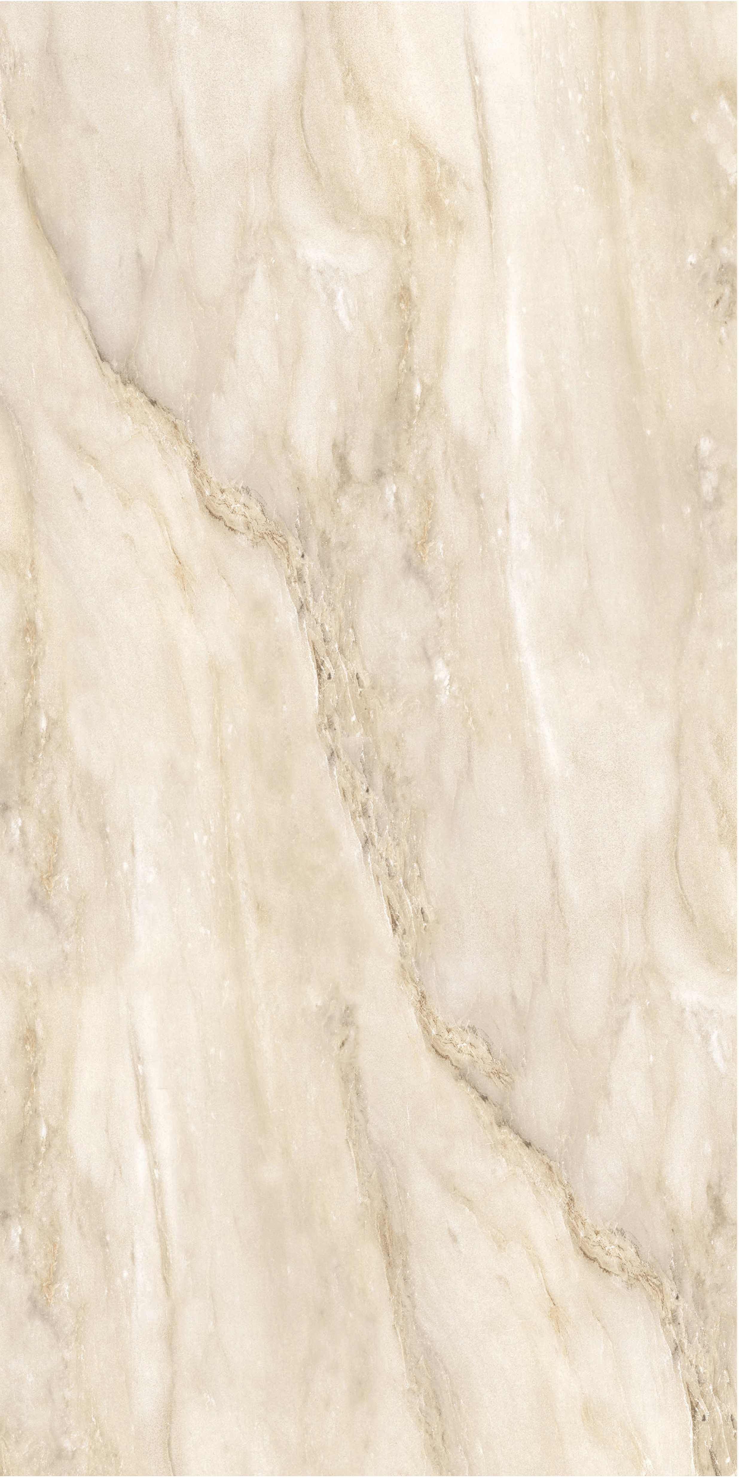60×120cm Beige Marble - Effect Glossy Tile, Model: TQ01 - RS - 61213P