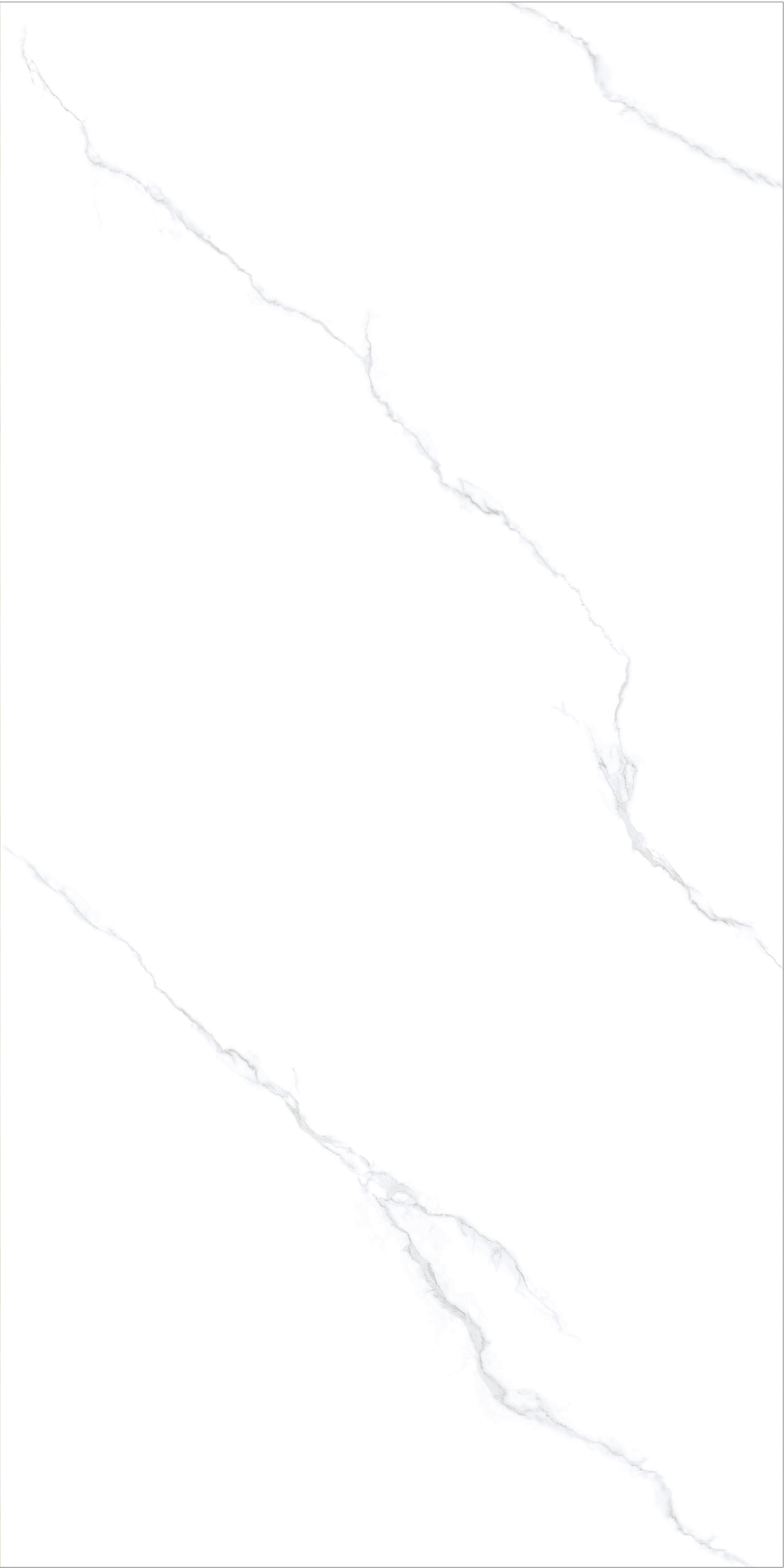 60×120cm White Marble - Effect Glossy Tile, Model: TQ01 - RS - P1228