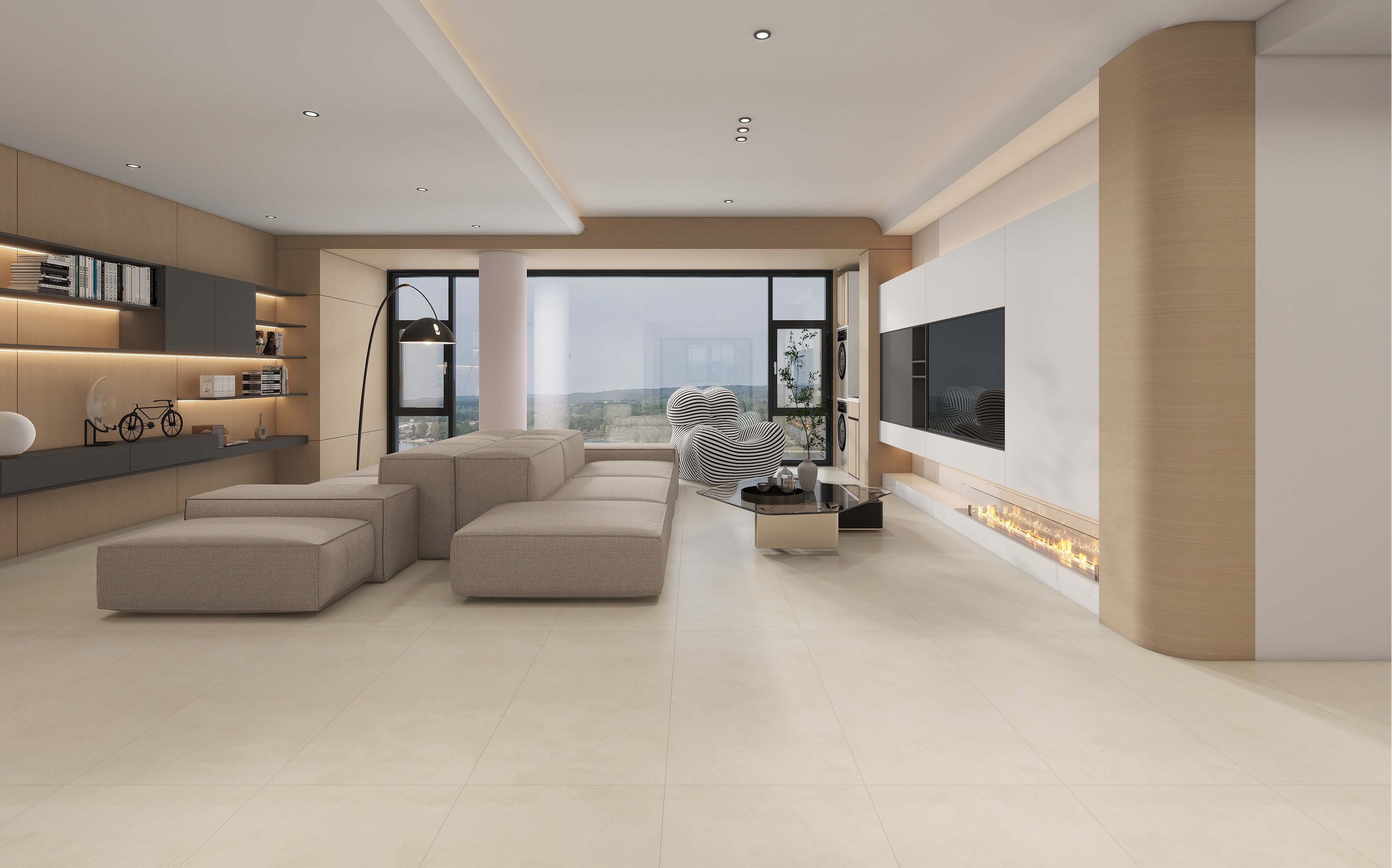 60×120cm Beige Matt Tile, Model: TQ01 - RS - 002RM