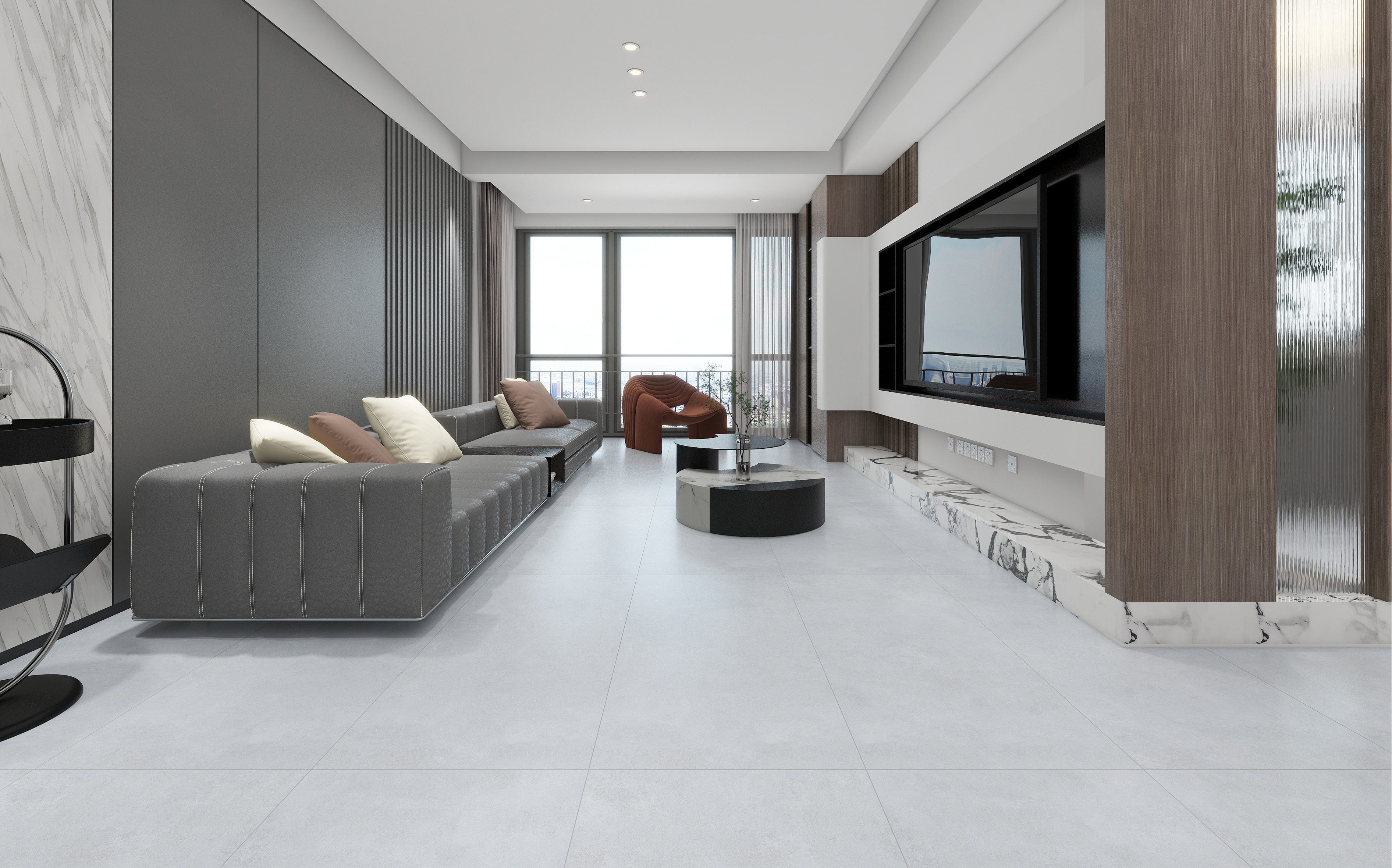 60×120cm Gray Matt Tile, Model: TQ01 - RS - 004RM