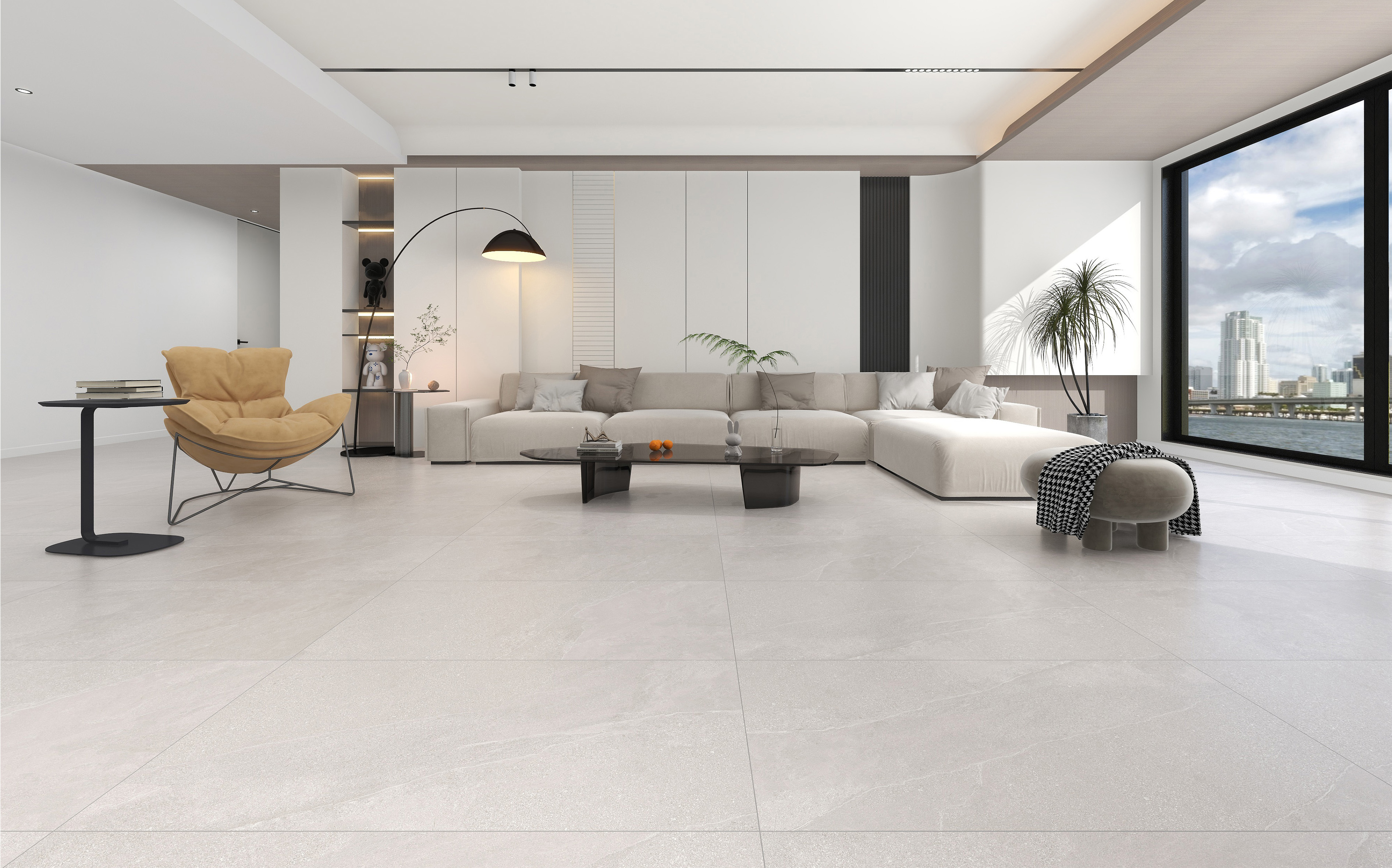 60×120cm Light Gray Matt Tile, Italian Design, Model: TQ01 - RS - 61216RM