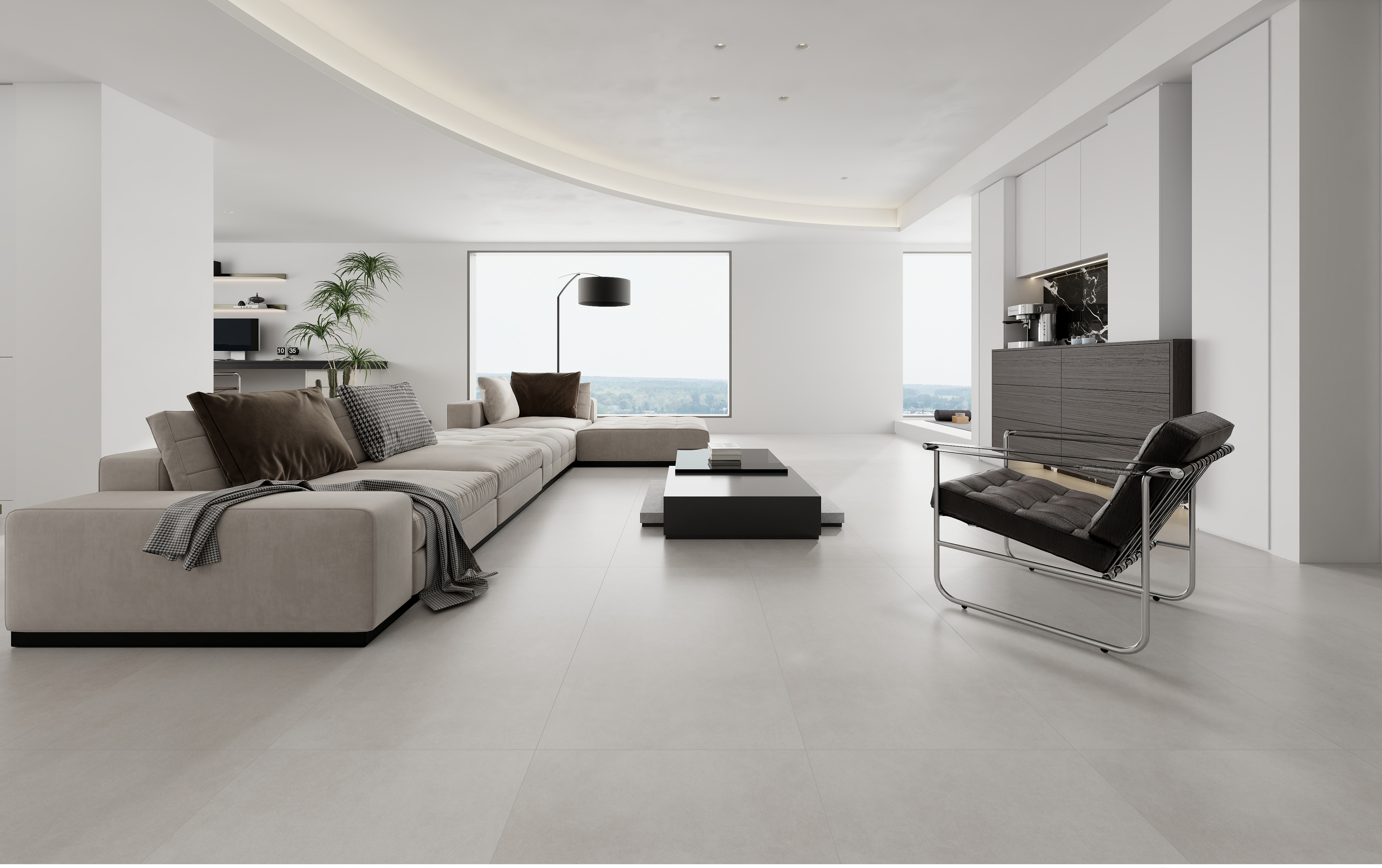 60×120cm Light Gray Matt Tile, Italian Design, Model: TQ01 - RS - 61229RM