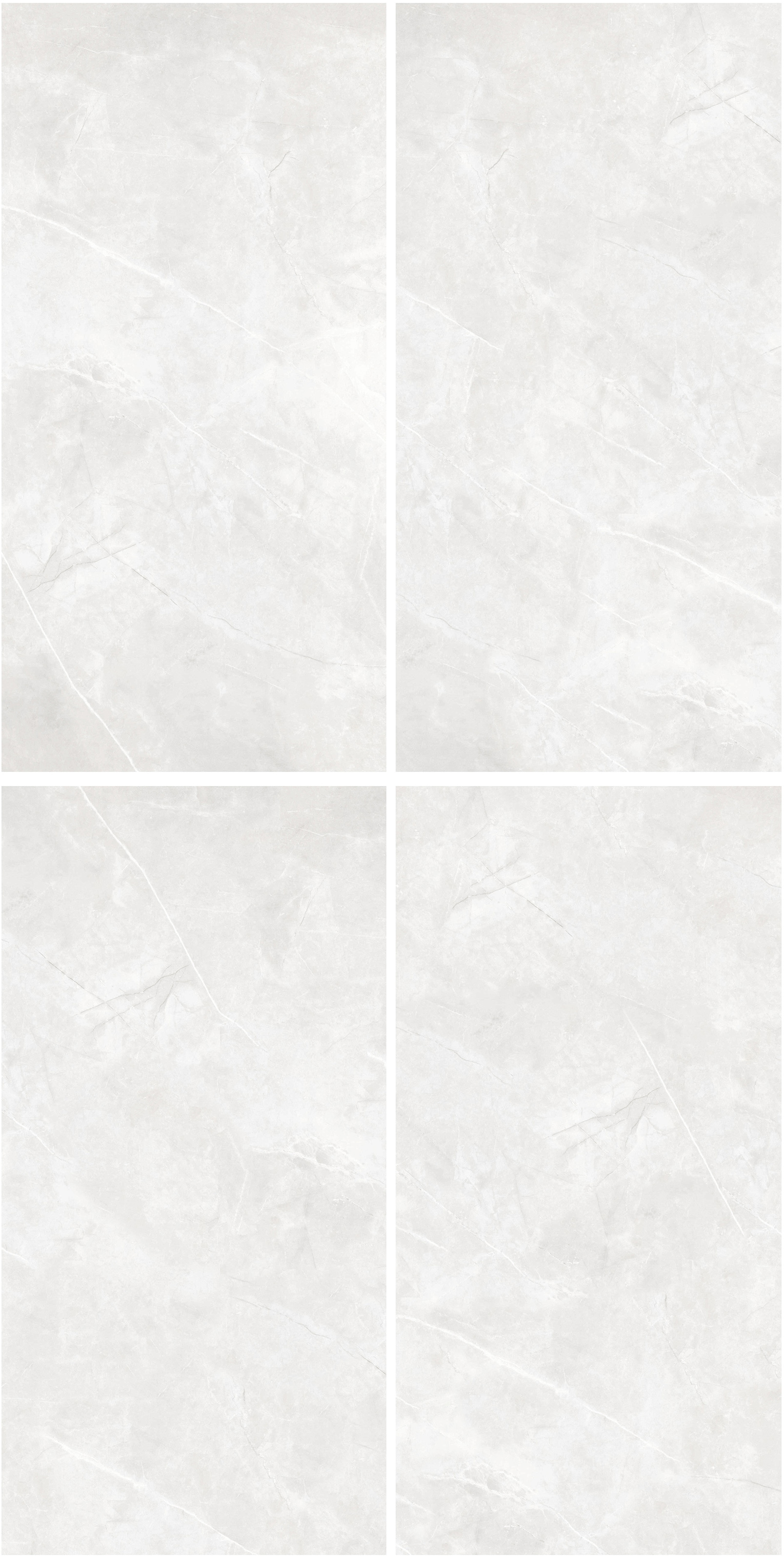 60x120 Matt Finish Light White Marble - Effect Ceramic Tiles for Living Room Bathroom Interior Decor TQ01RS - 61234RM