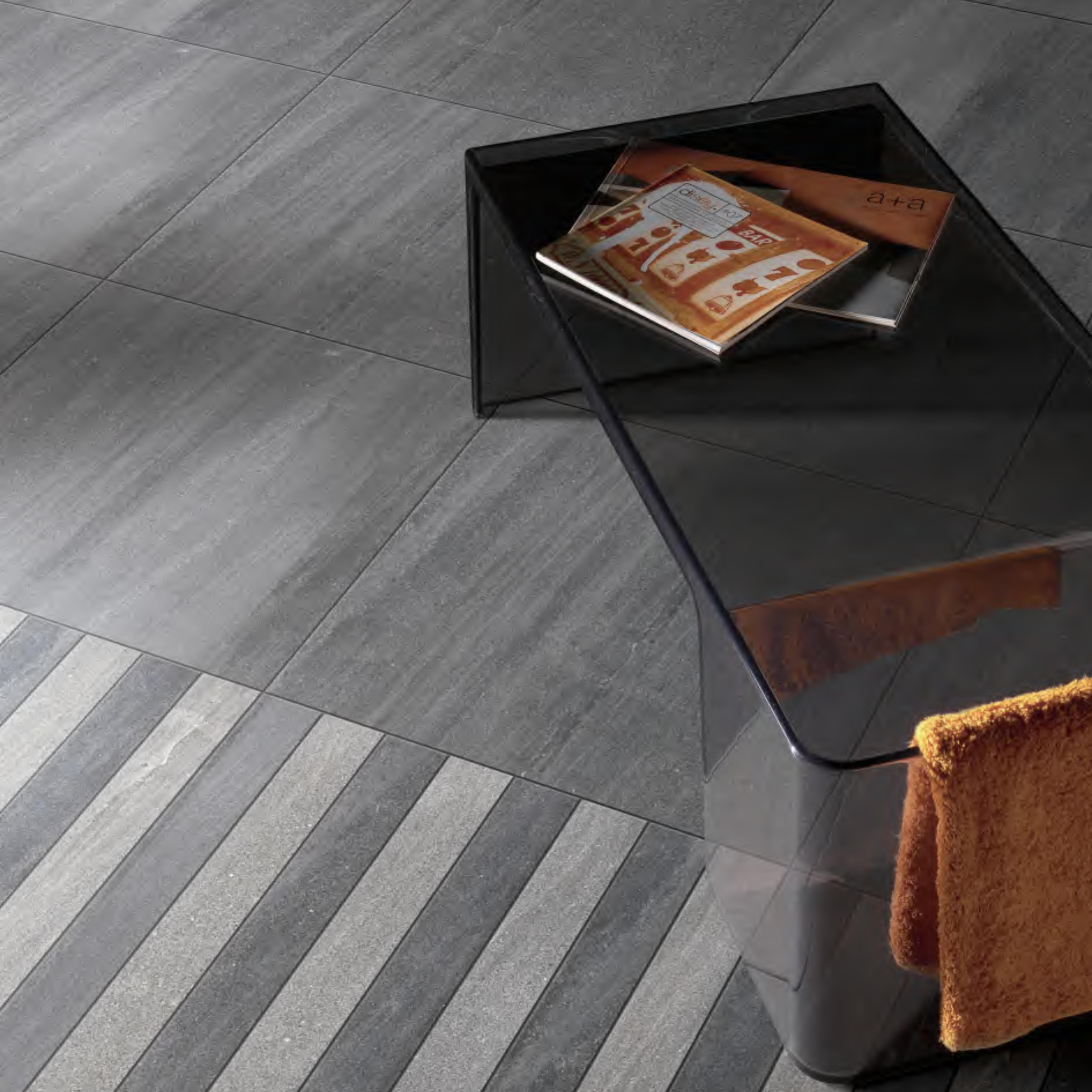 600x600mm Matt Finish Dark Grey Wood - Look Ceramic Tiles for Living Room Floor Interior Decor TQ14 - 1SP66H06W
