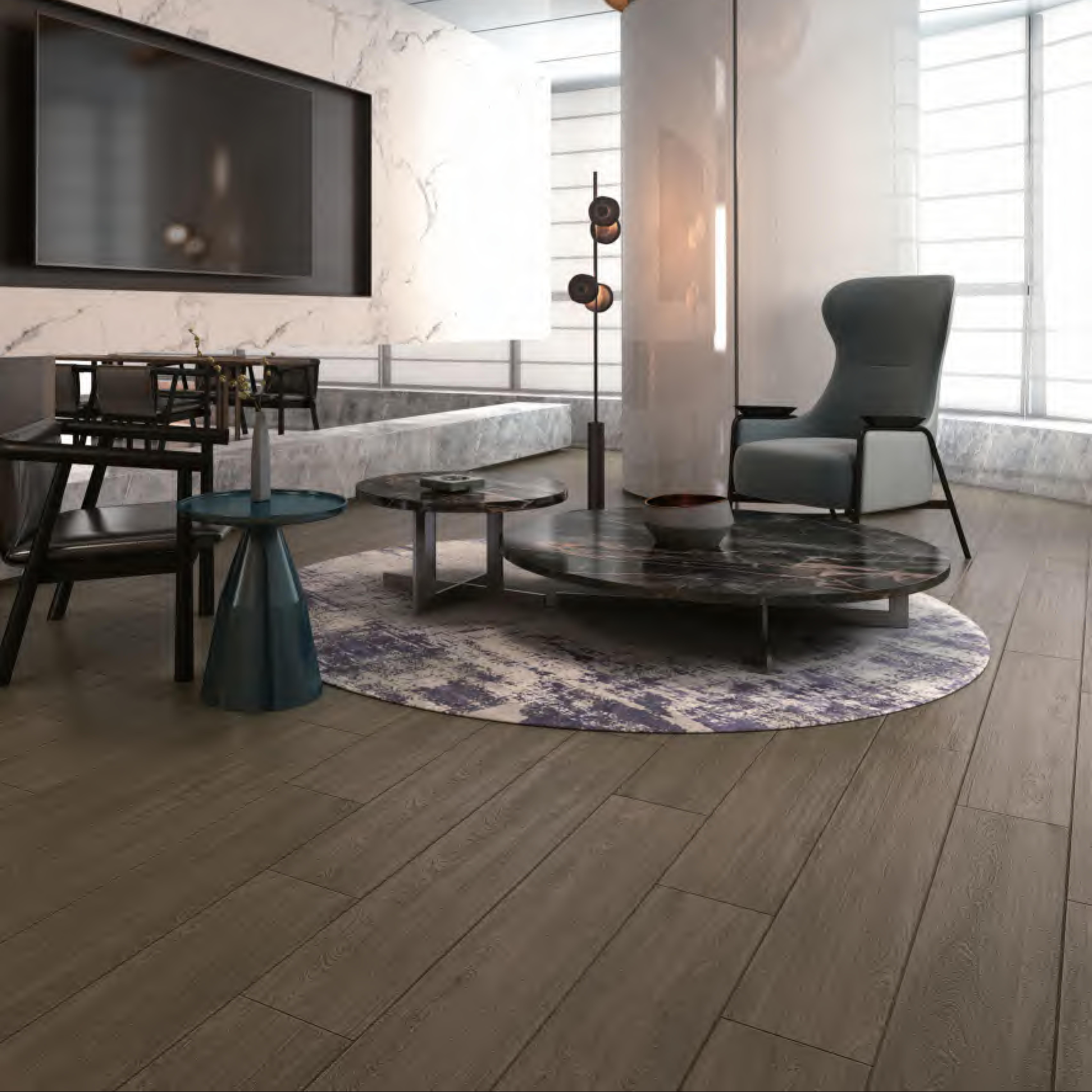 1200x200mm Matt Finish Dark Brown Wood - Look Ceramic Tiles for Living Room Floor Wall Interior Decor TQ14 - 20120 - SP12J005W