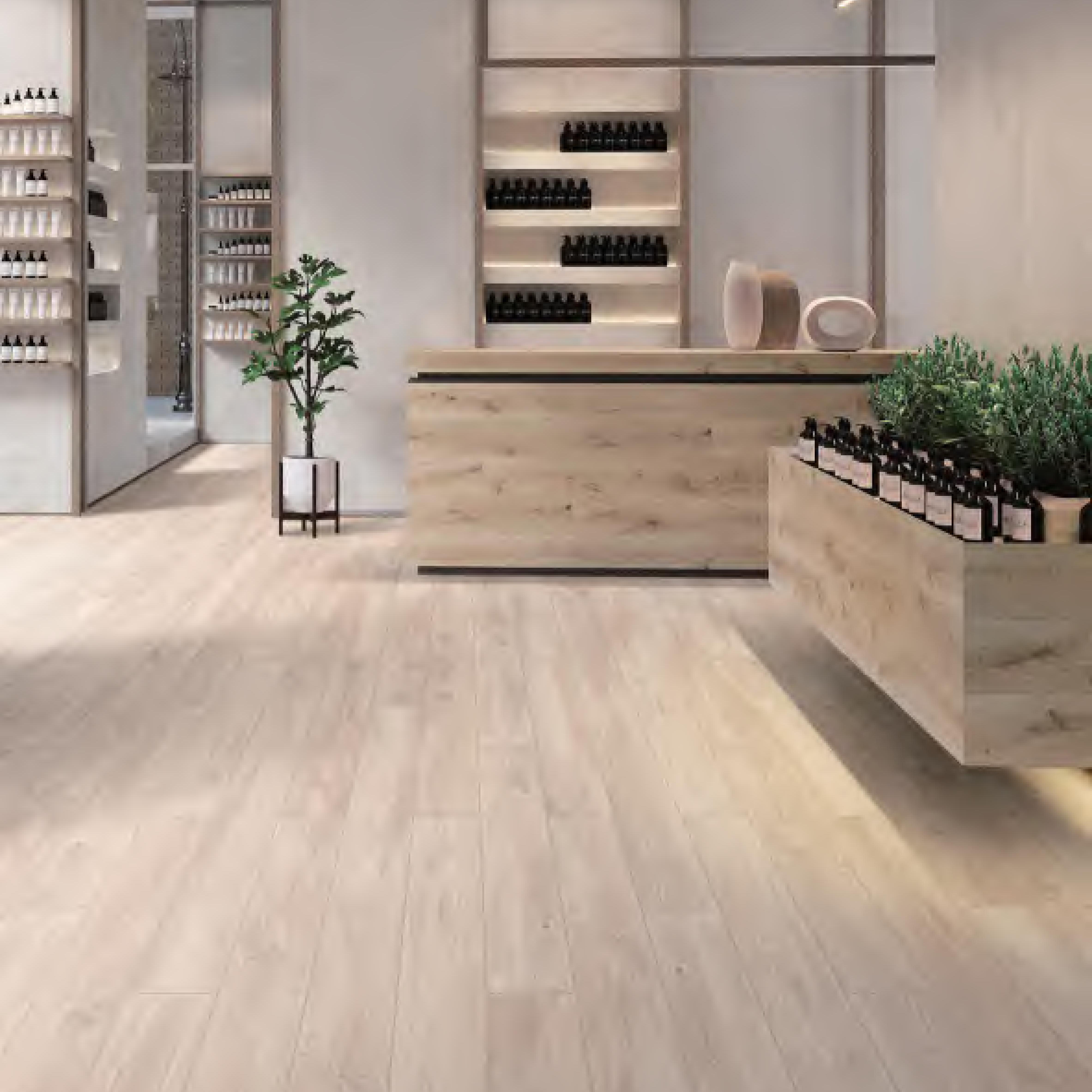 200x1200mm Matt Finish Light Brown Wood - Look Ceramic Tiles for Commercial Space Floor Interior Decor TQ14 - 20120 - Y12J007W