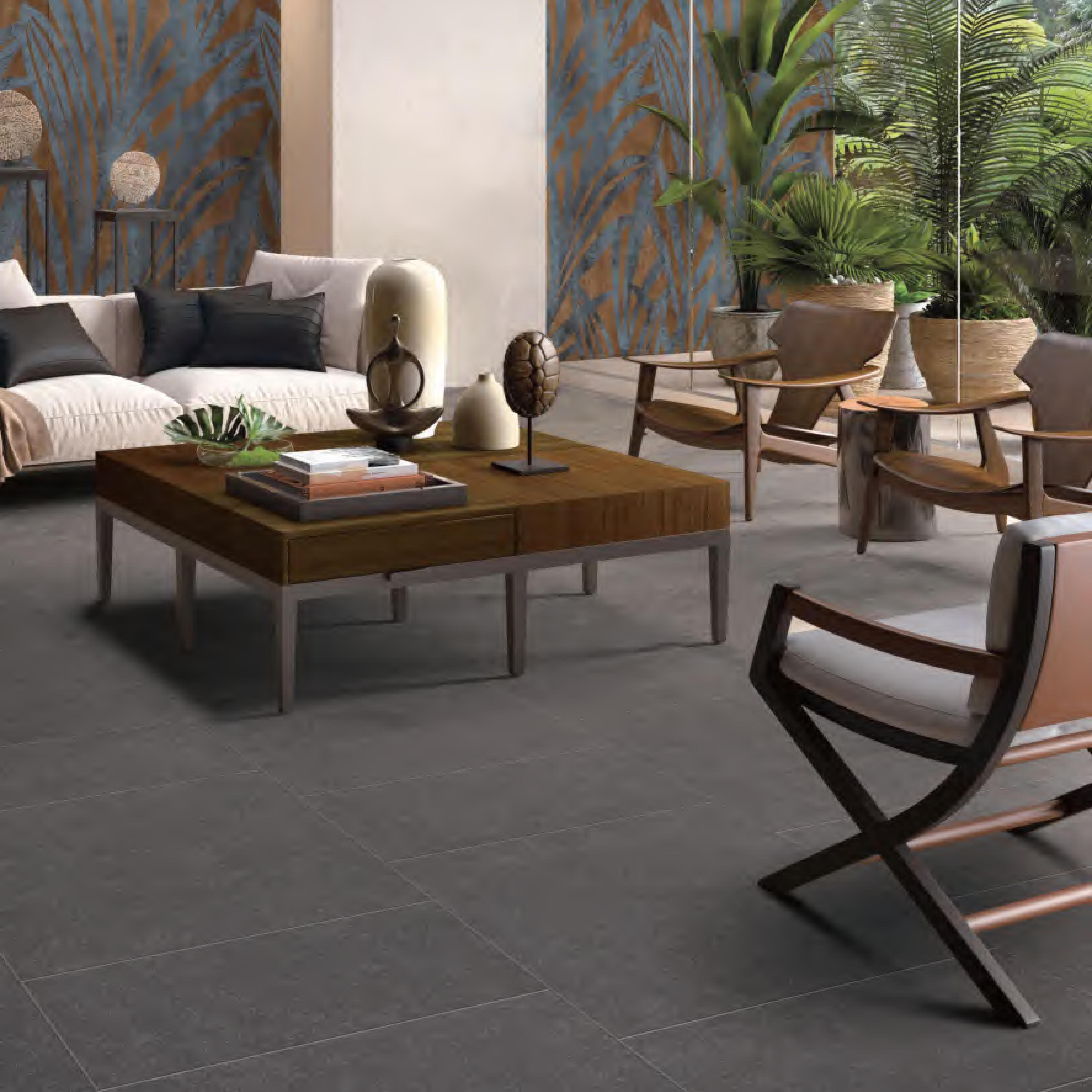 600x600mm Matt Finish Dark Grey Ceramic Tiles for Living Room Floor Wall Interior Decor TQ14 - SP66J28