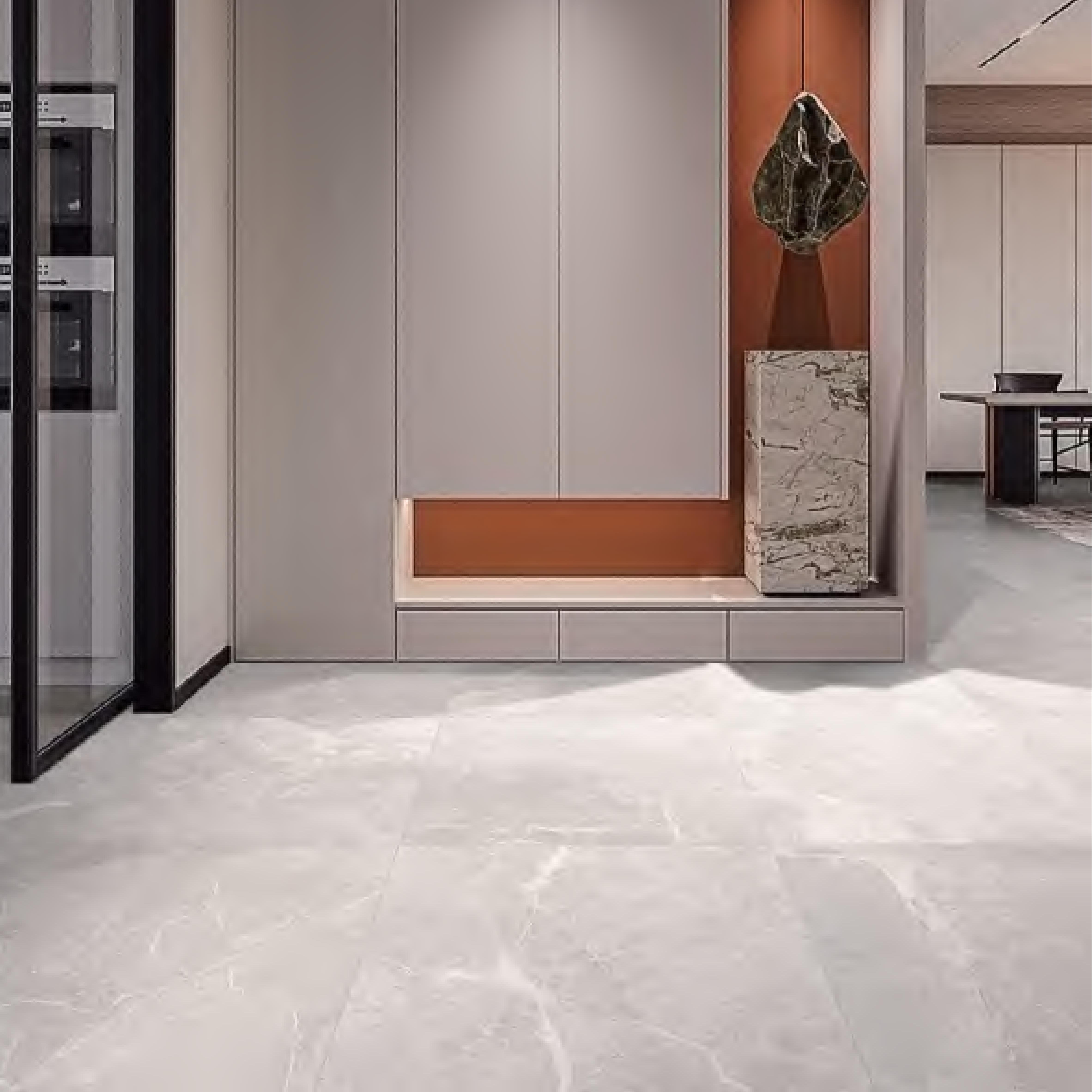 600x600mm Matt Finish Light Grey Rustic Ceramic Tiles for Hallway Floor Interior Decor TQ14 - X66J46