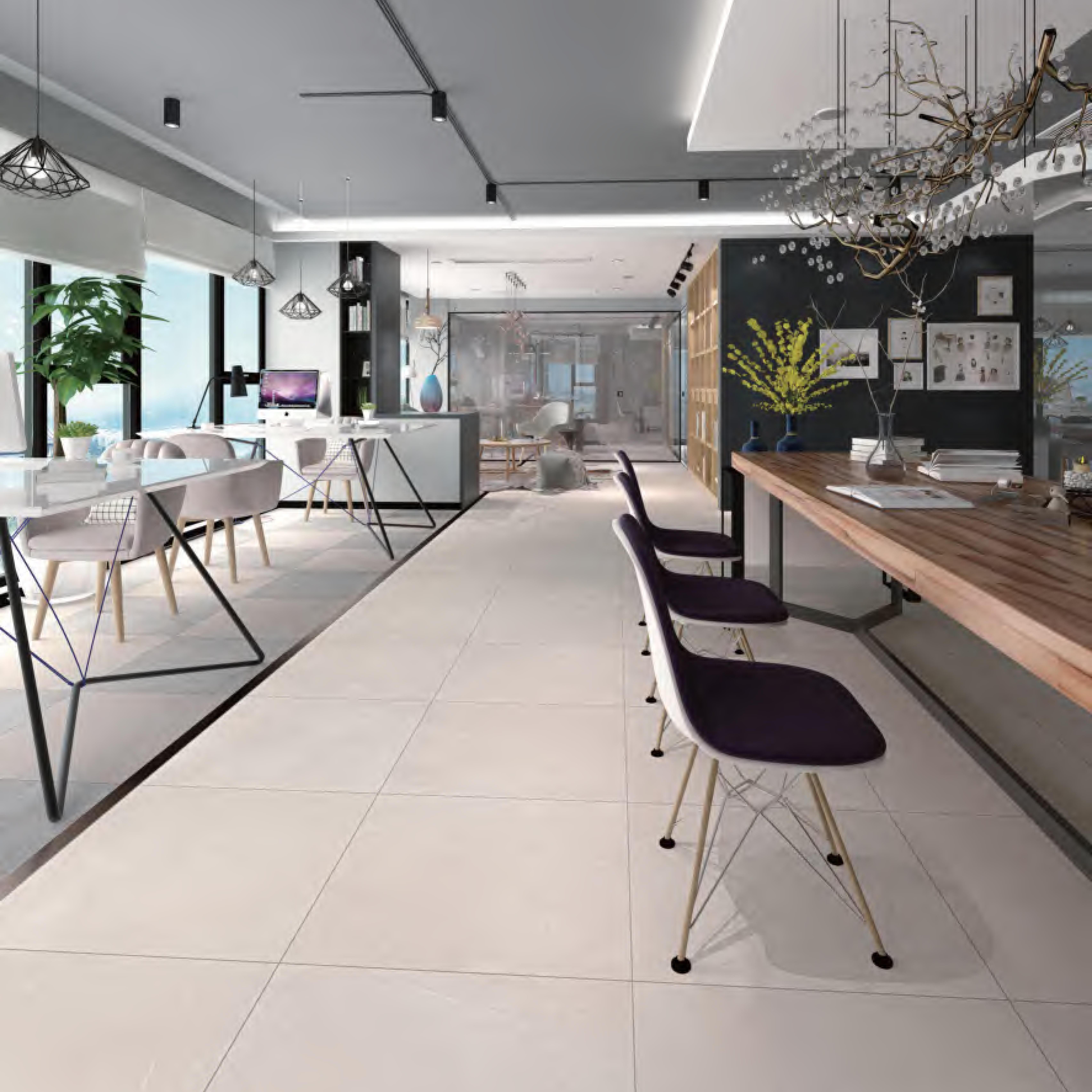 600x600mm Matt Finish Light Beige Ceramic Tiles for Dining Room Floor Wall Interior Decor TQ14 - X66J49