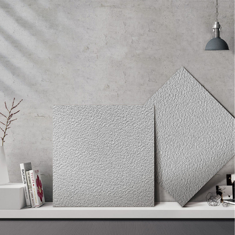 600x600mm, 300x600mm, 300x300mm Textured Light Grey Ecological Paving Stone Ceramic Tiles for Outdoor & Indoor Decor TQ14 - 68823