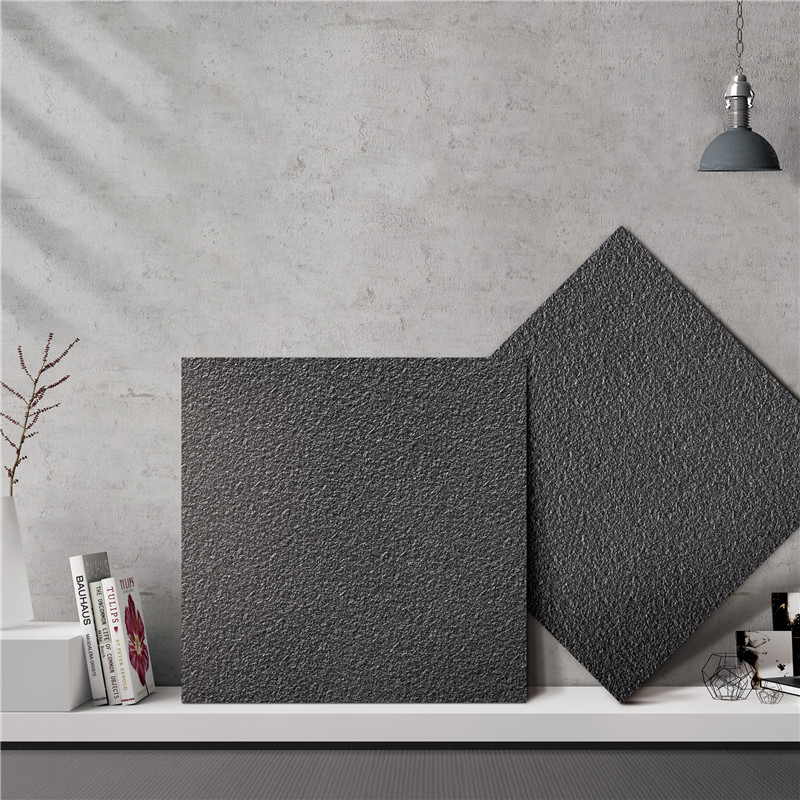 600x600mm, 300x600mm, 300x300mm Textured Charcoal Grey Ecological Paving Stone Ceramic Tiles for Transport Hub & Public Space Decor TQ14 - 68825