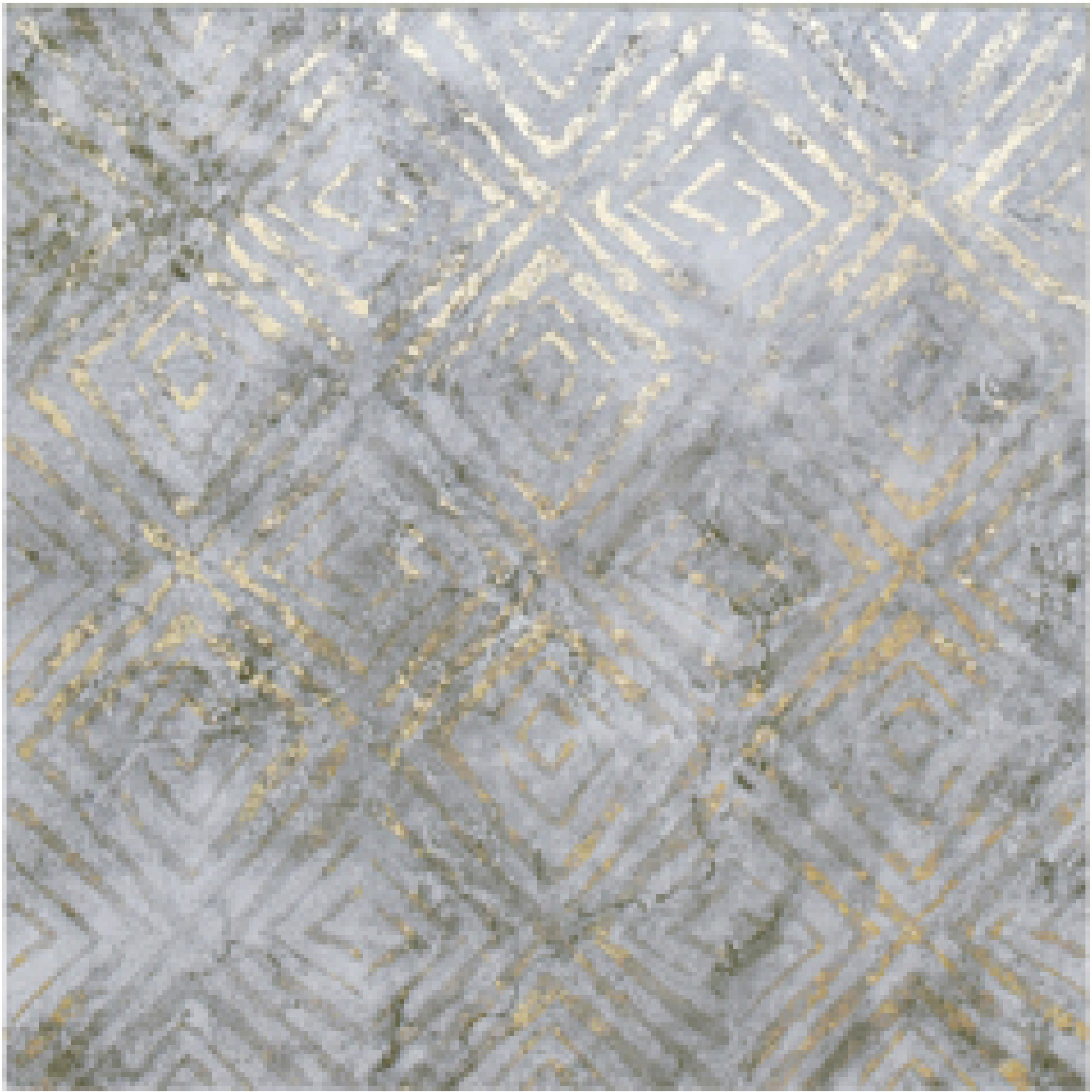 600x600mm Grey - Yellow Patterned Vintage - Style Ceramic Tiles for Dining Room Decor TQ16 - 2CX6060 - 2127