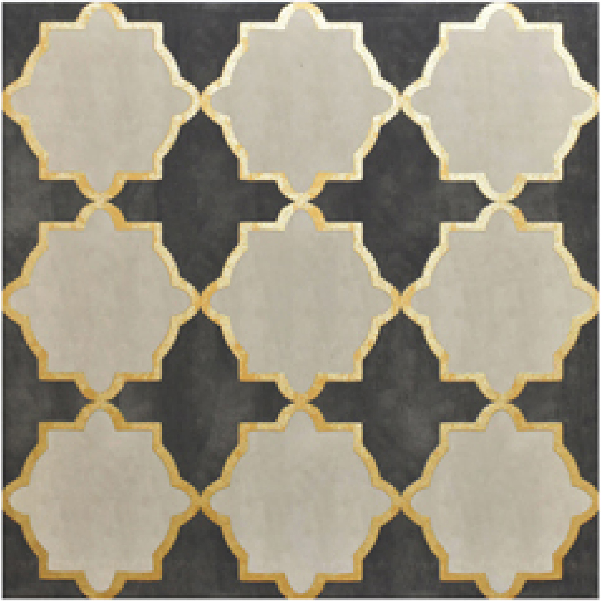 600x600mm Gold - Grey - White Geometric Pattern Ceramic Tiles for Kitchen Decor TQ16 - 2CX6060 - 2114