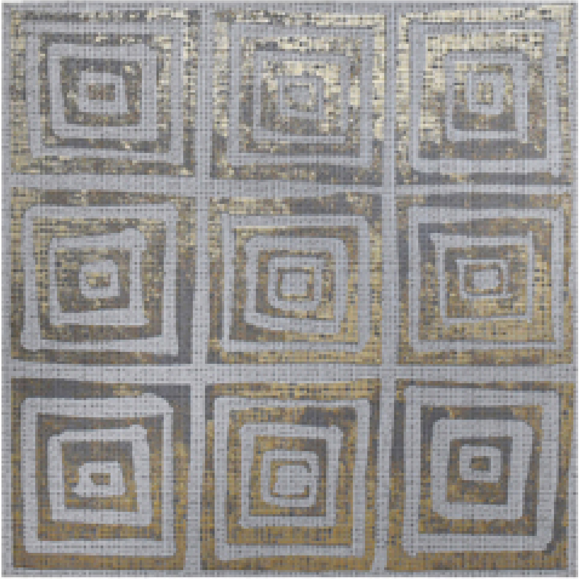 600x600mm Green - White Geometric Pattern Ceramic Tiles for Kitchen Decor TQ16 - 2CX6060 - 2136