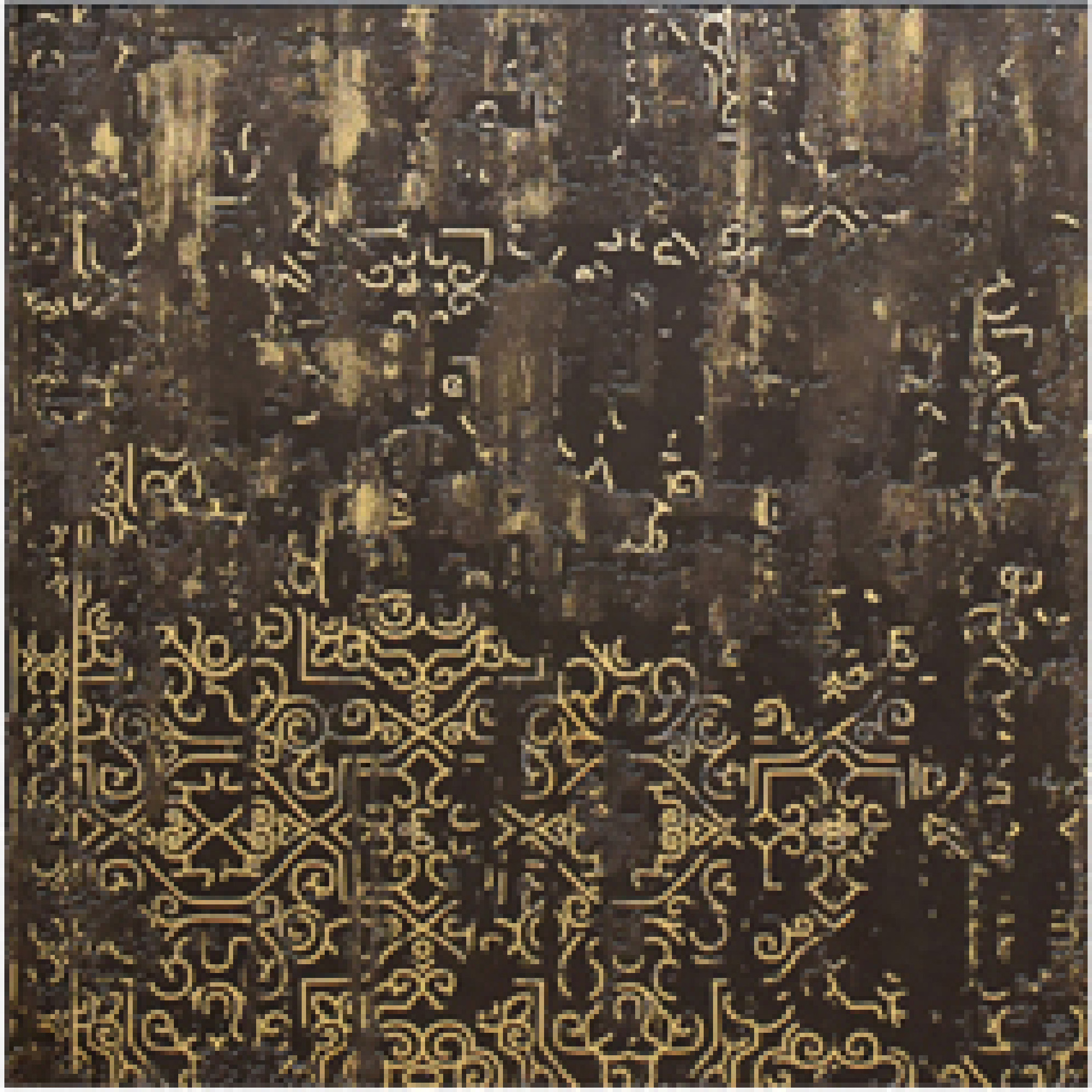 600x600mm Brown - Gold Patterned Ceramic Tiles for Bathroom Decor TQ16 - 2CX6060 - 2131
