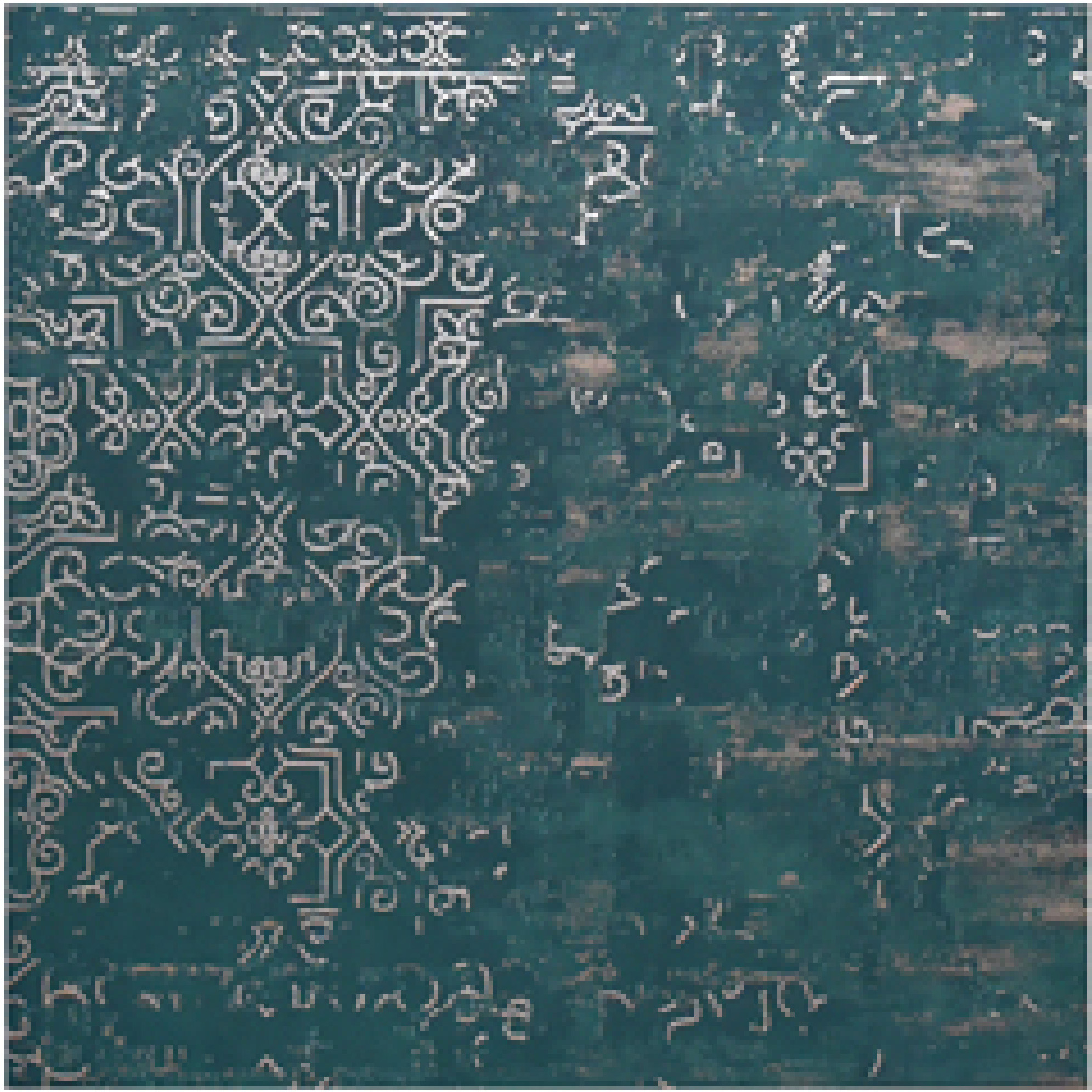 600x600mm Teal - Grey Patterned Ceramic Tiles for Bathroom Decor TQ16 - 2CX6060 - 2132