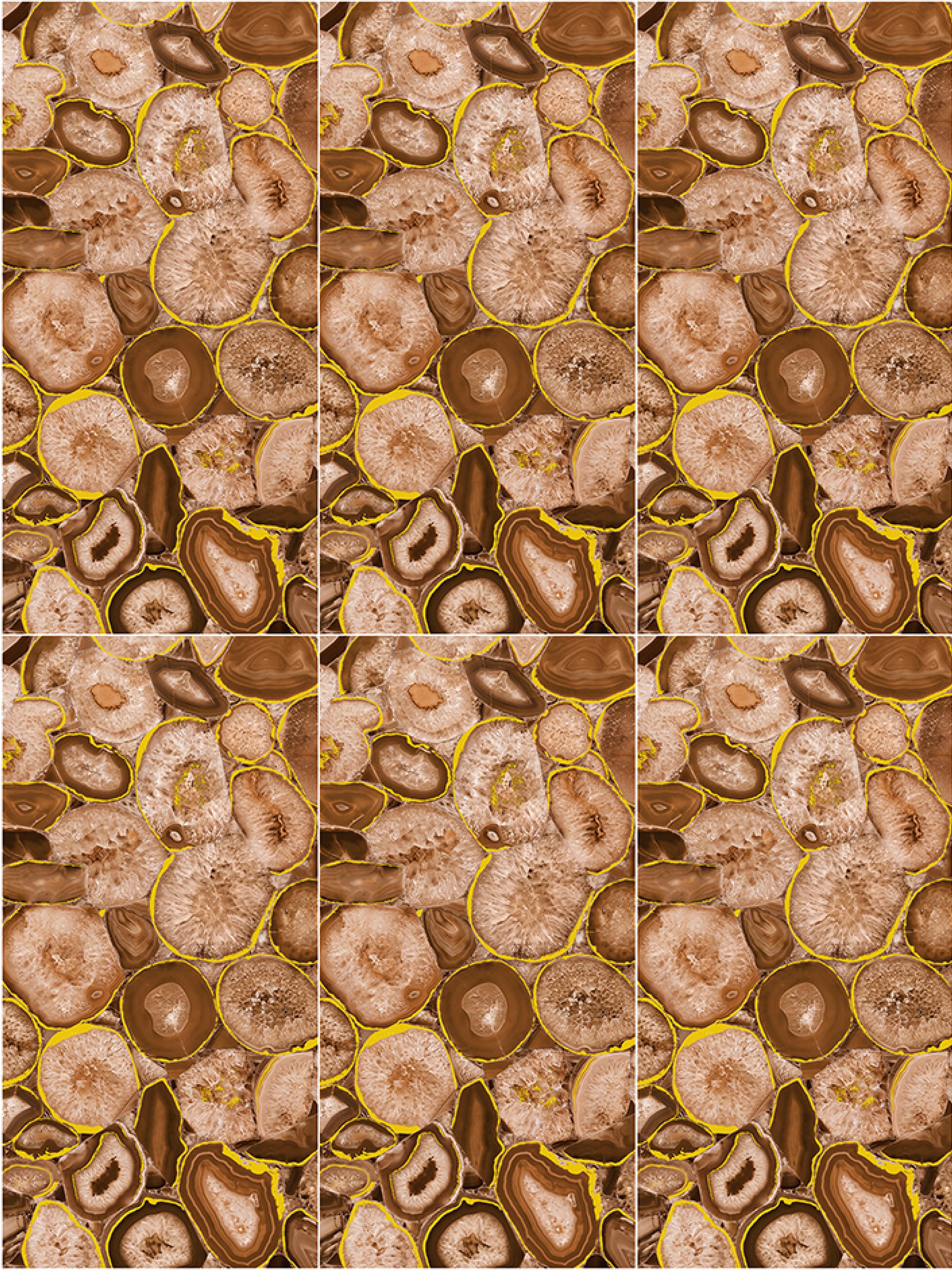 600x1200mm Brown - Yellow Agate - Patterned Ceramic Tiles for Bathroom Decor TQ16 - 3CS60120 - 2496