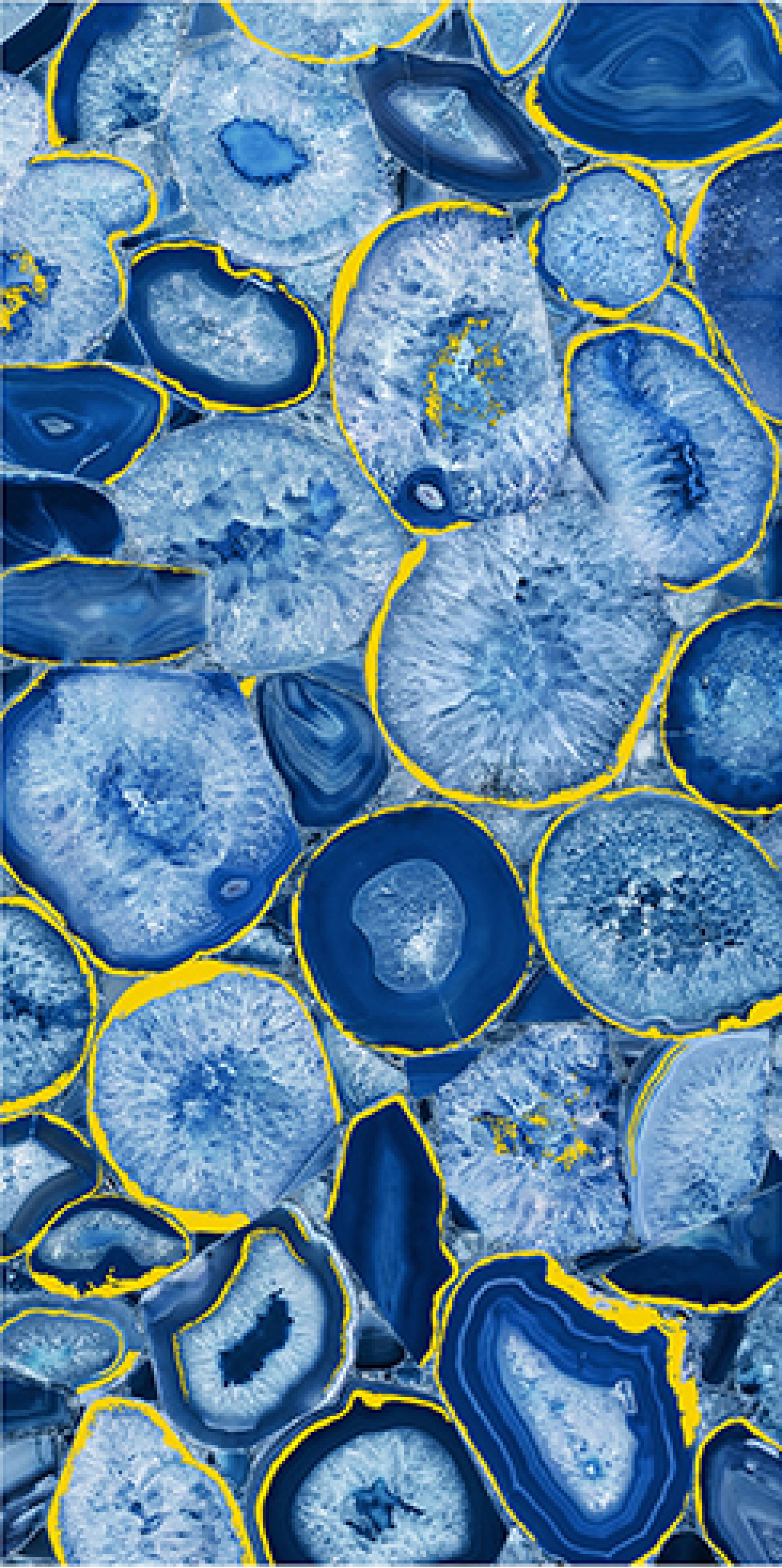 600x1200mm Blue - Gold Agate - Patterned Ceramic Tiles for Retail Store Decor TQ16 - 3CS60120 - 2497