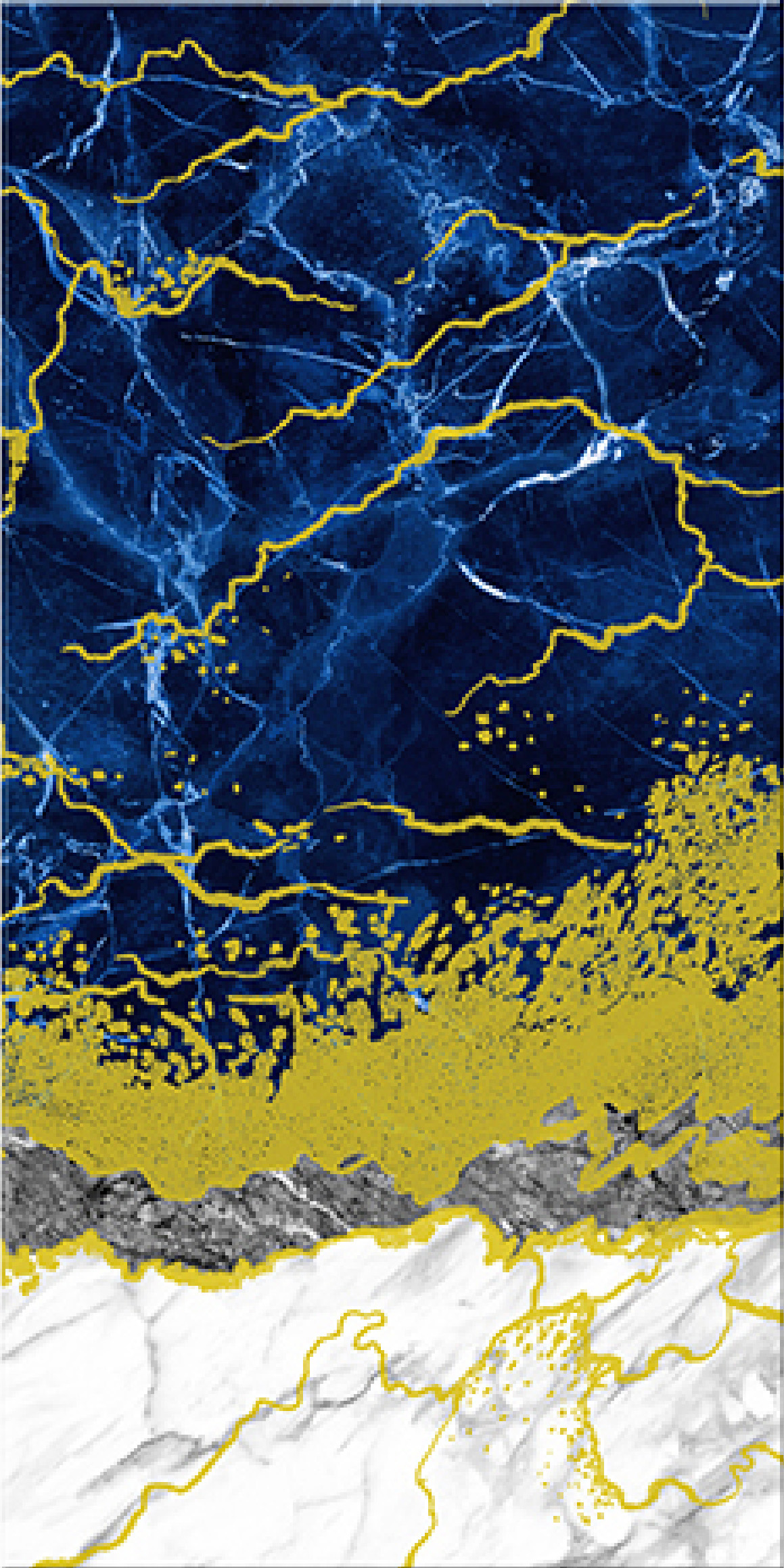 600x1200mm Blue - Gold - White Marble - Patterned Ceramic Tiles for Bathroom Decor TQ16 - 3CS60120 - 2505 & 2457