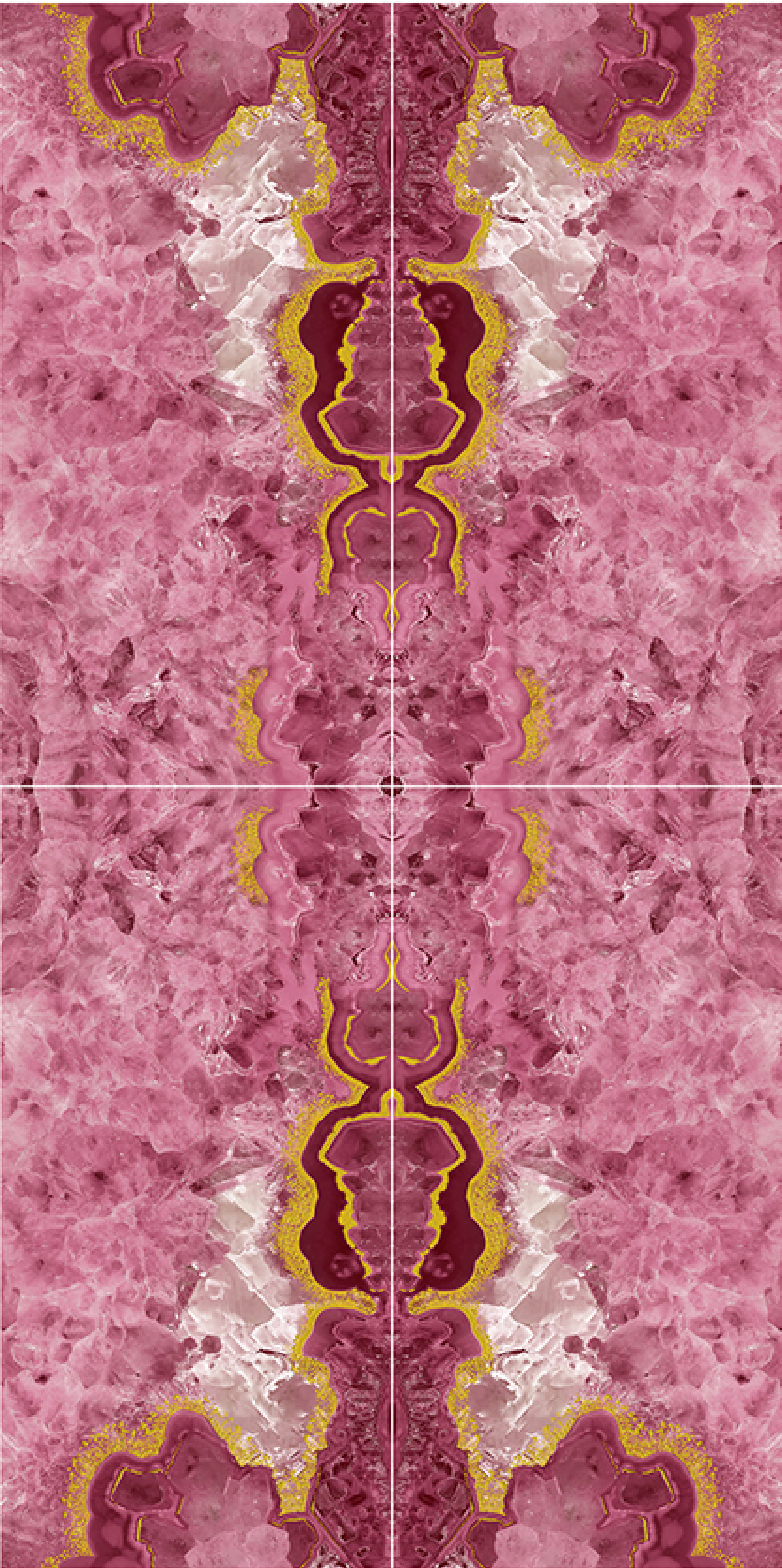 600x1200mm Pink - Gold Marble - Patterned Ceramic Tiles for Bathroom Decor TQ16 - 3CS60120 - 2509 - 2510