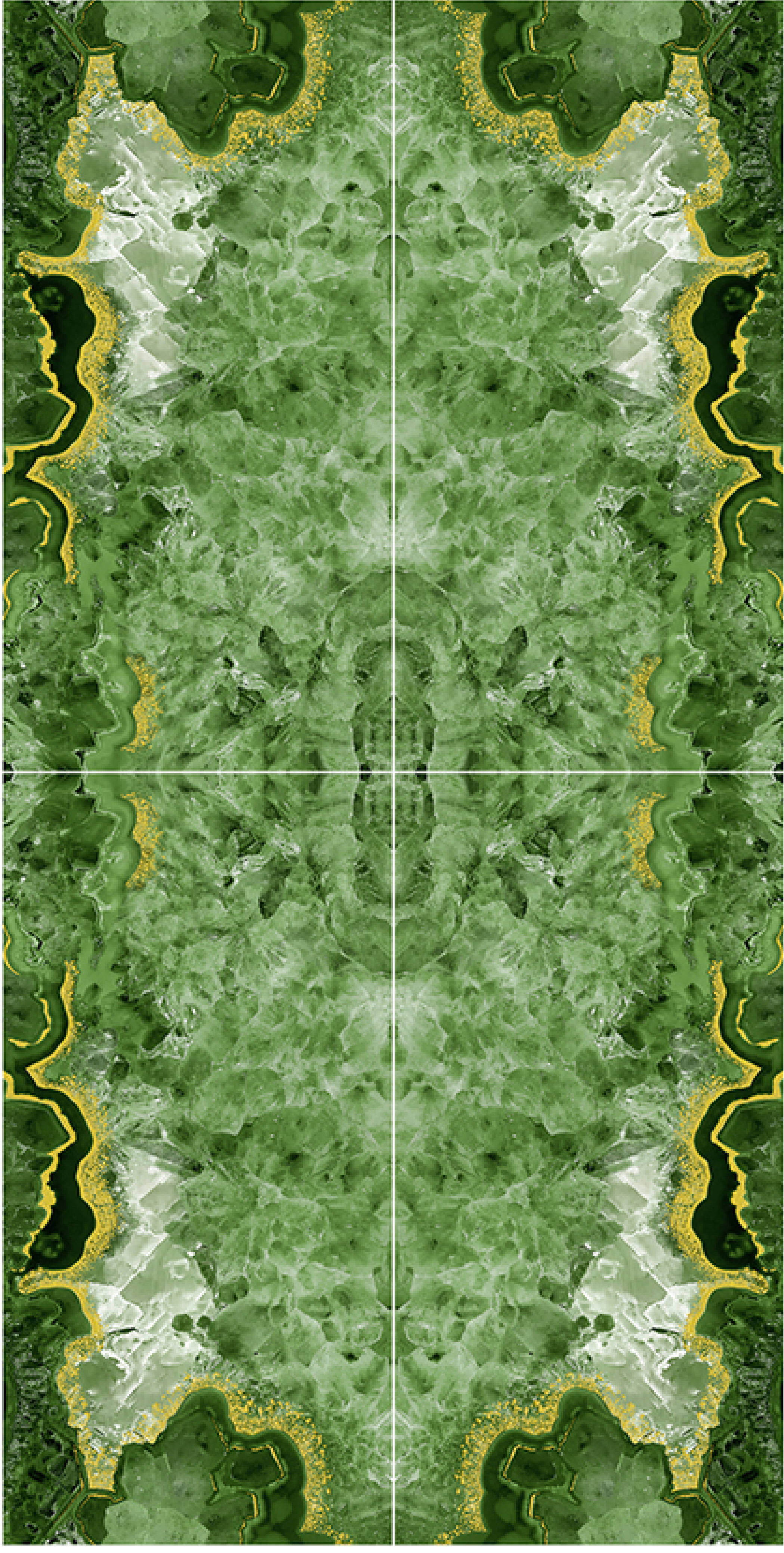 600x1200mm Green - Gold Marble - Patterned Ceramic Tiles for Dining Room Decor TQ16 - 3CS60120 - 2514 - 2513