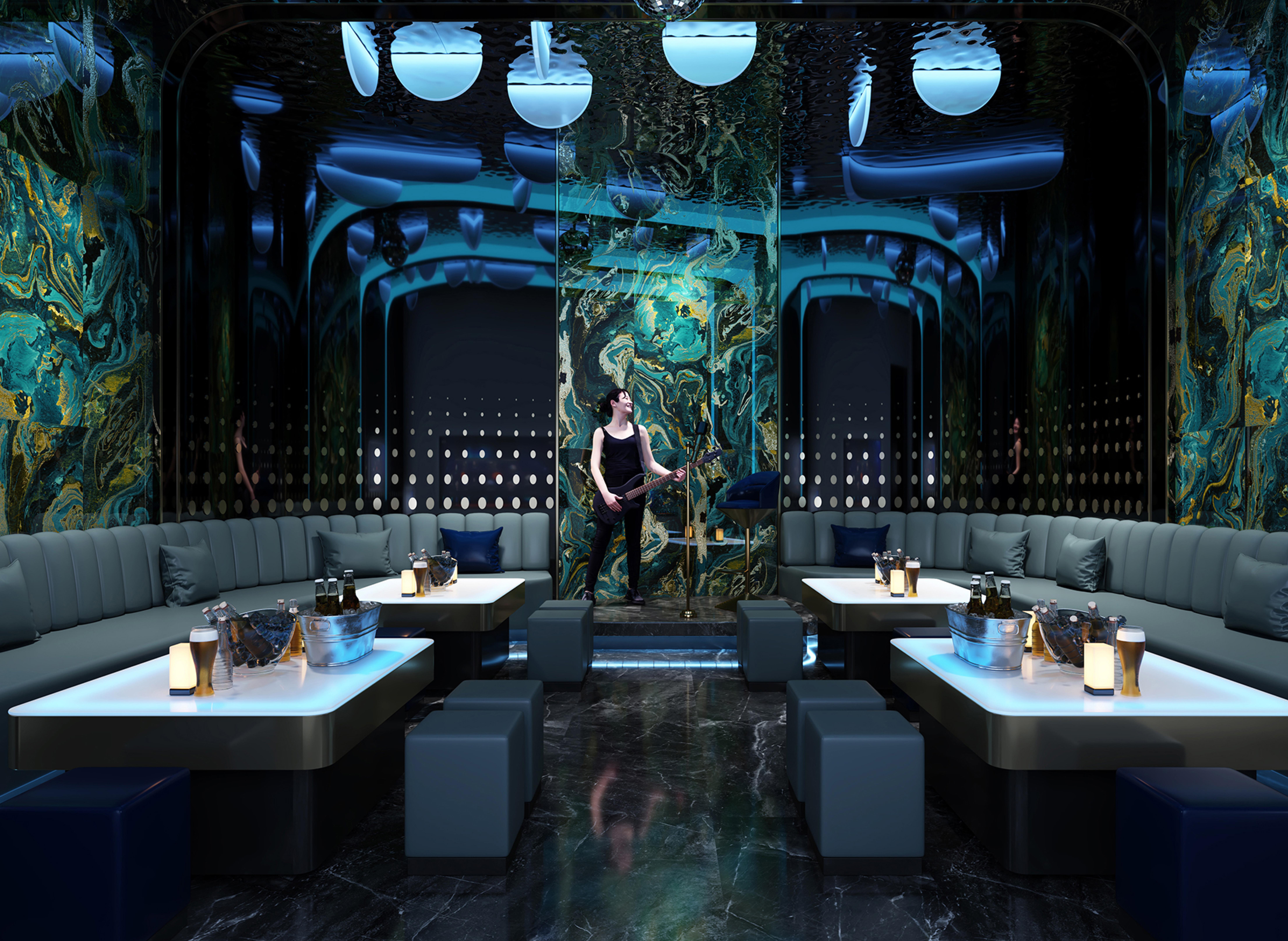 600x1200mm Blue - Green - Gold Marbled Ceramic Tiles for Nightclub Decor TQ16 - 3CS60120 - 2533 - 2534 - 2535 - 2279