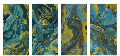 600x1200mm Blue - Green - Gold Marbled Ceramic Tiles for Nightclub Decor TQ16 - 3CS60120 - 2533 - 2534 - 2535 - 2279