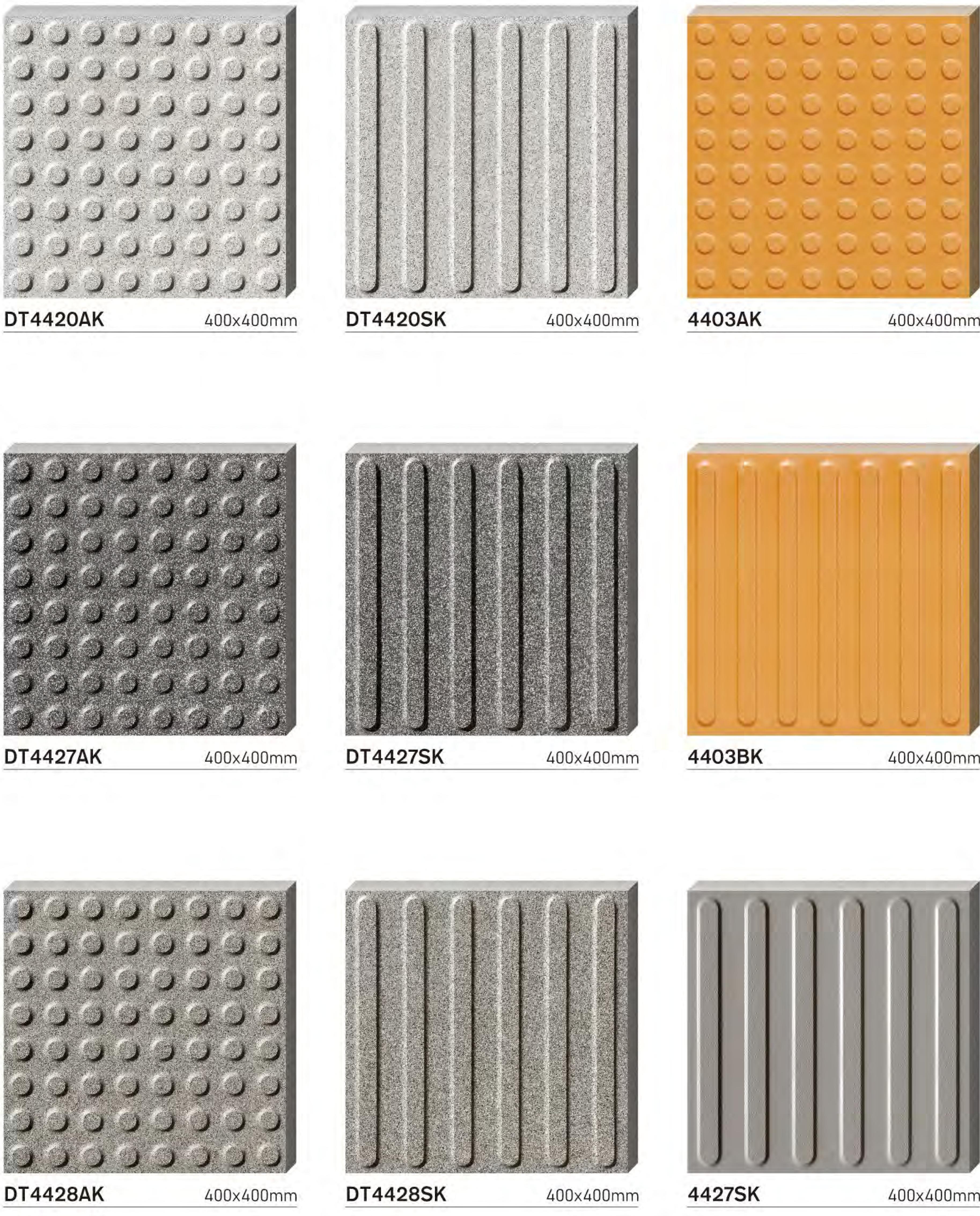 400x400mm Tactile Indicator Tiles for Outdoor Pathways TQ17 - DT4420AK,DT4420SK,4403BK,DT4427AK,DT4427SK,4403BK,DT4428AK,DT4428SK,4427SK,4427AK