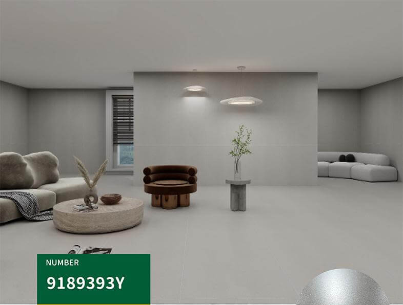900x1800mm Light Grey Sintered Stone Tiles with Matte & Fine Grain Craft for Interior Spaces TQ08 - 9189393Y