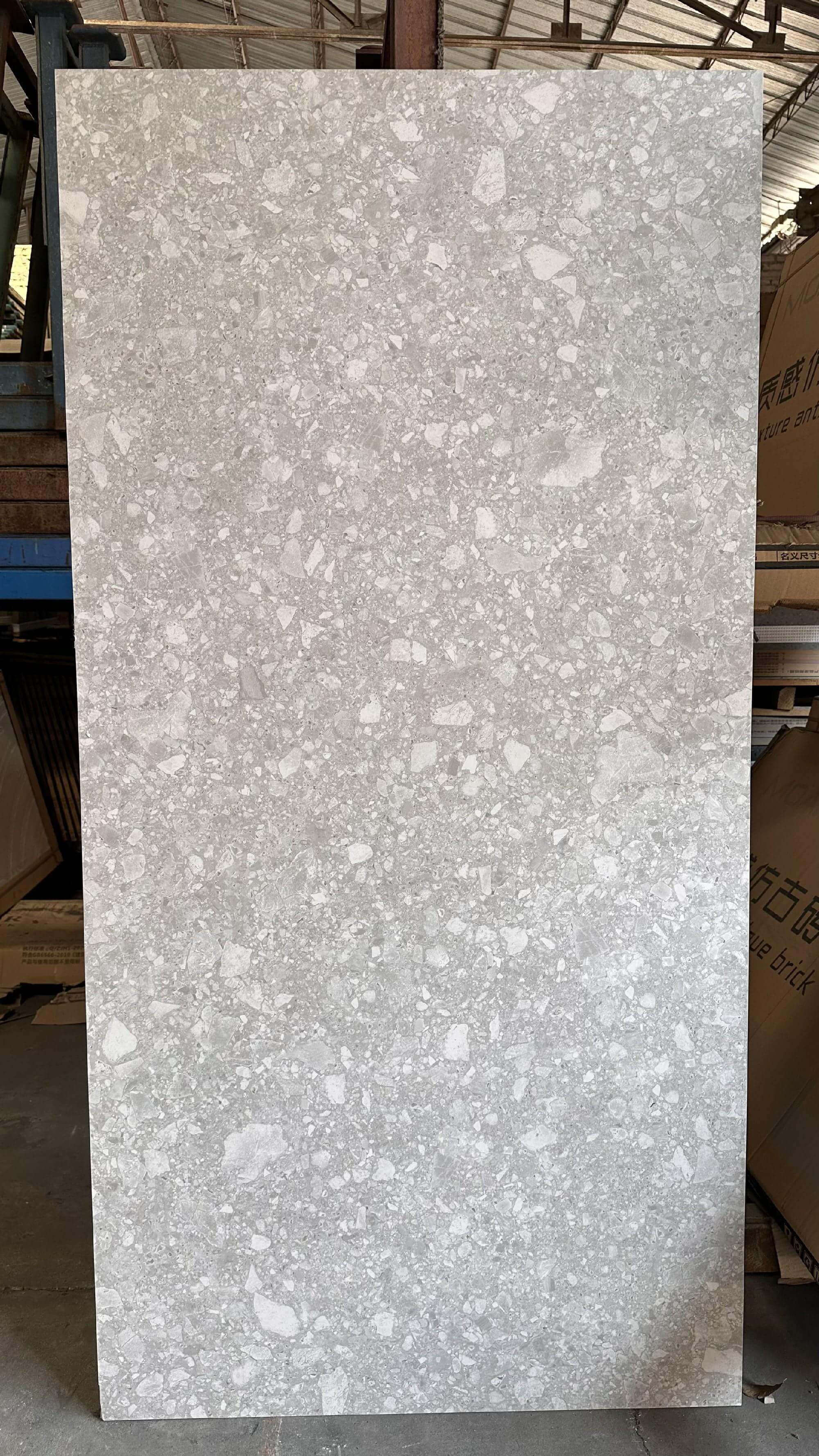 900x1800mm Grey Terrazzo - Like Sintered Stone Tiles for Interior Spaces TQ08 - 9189498Y