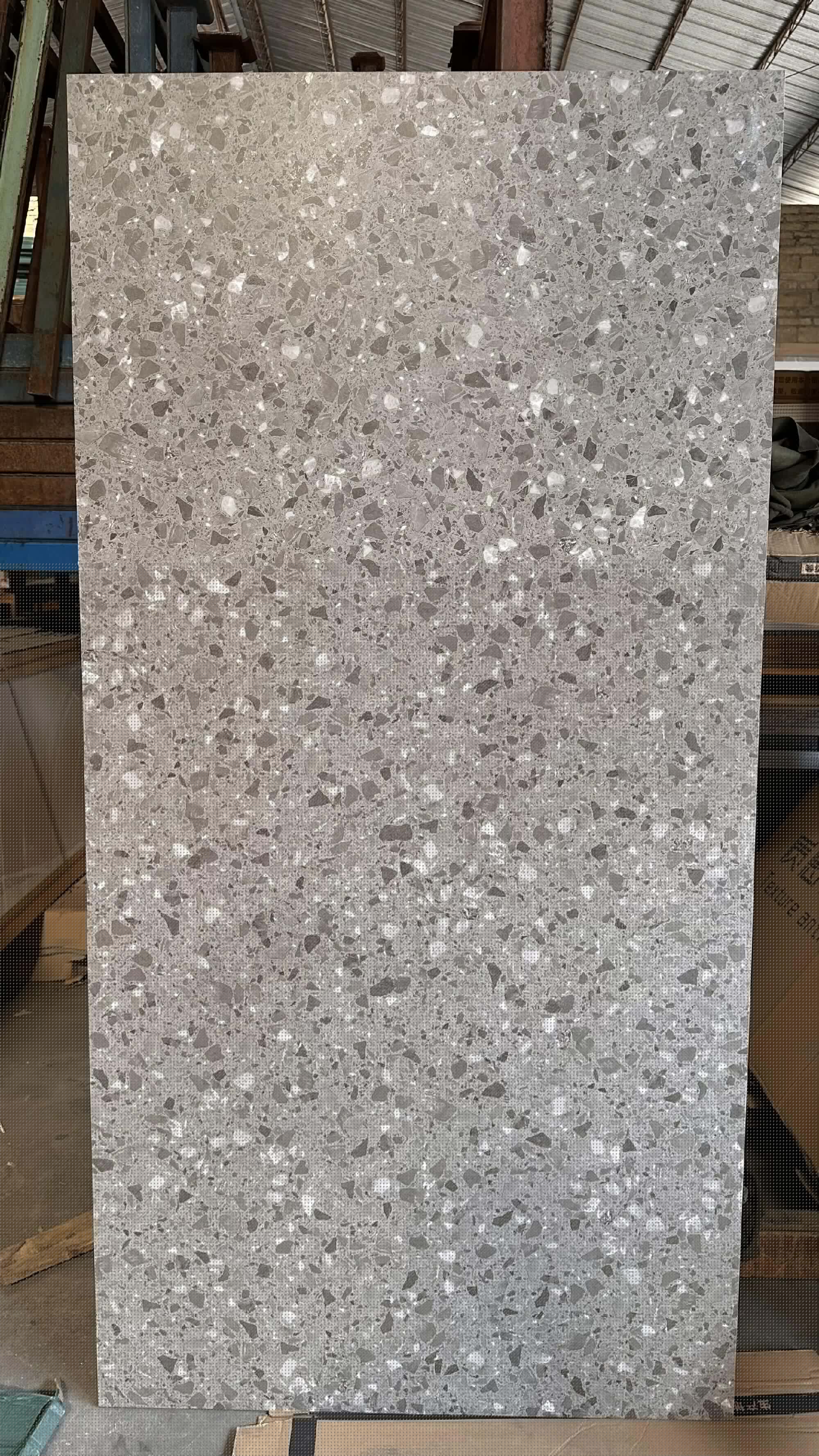 900x1800mm Grey Terrazzo - Like Sintered Stone Tiles for Living Rooms TQ08 - 9189663Y