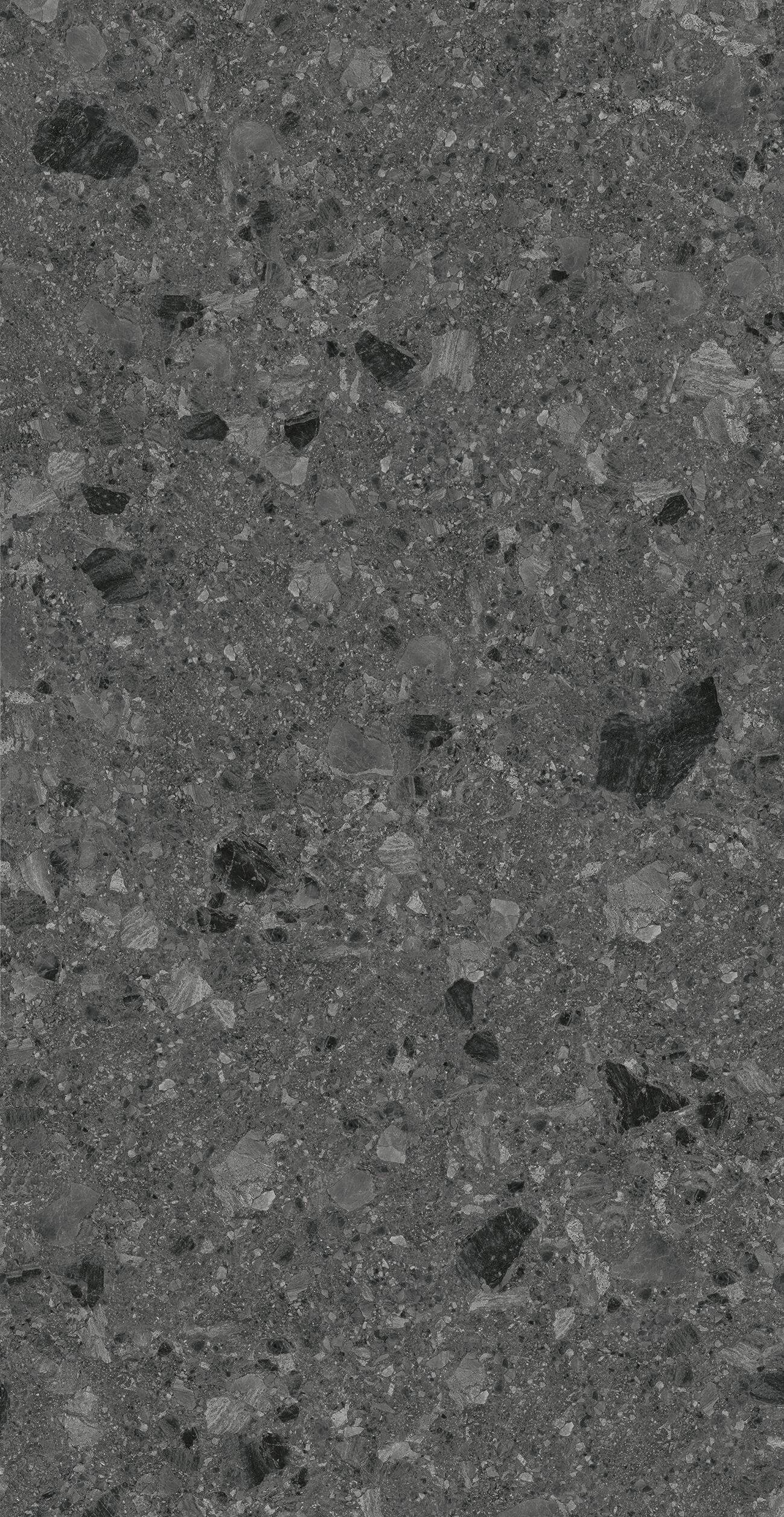 900x1800mm Dark Grey Terrazzo - Like Sintered Stone Tiles for Living Rooms TQ08 - 9189668Y