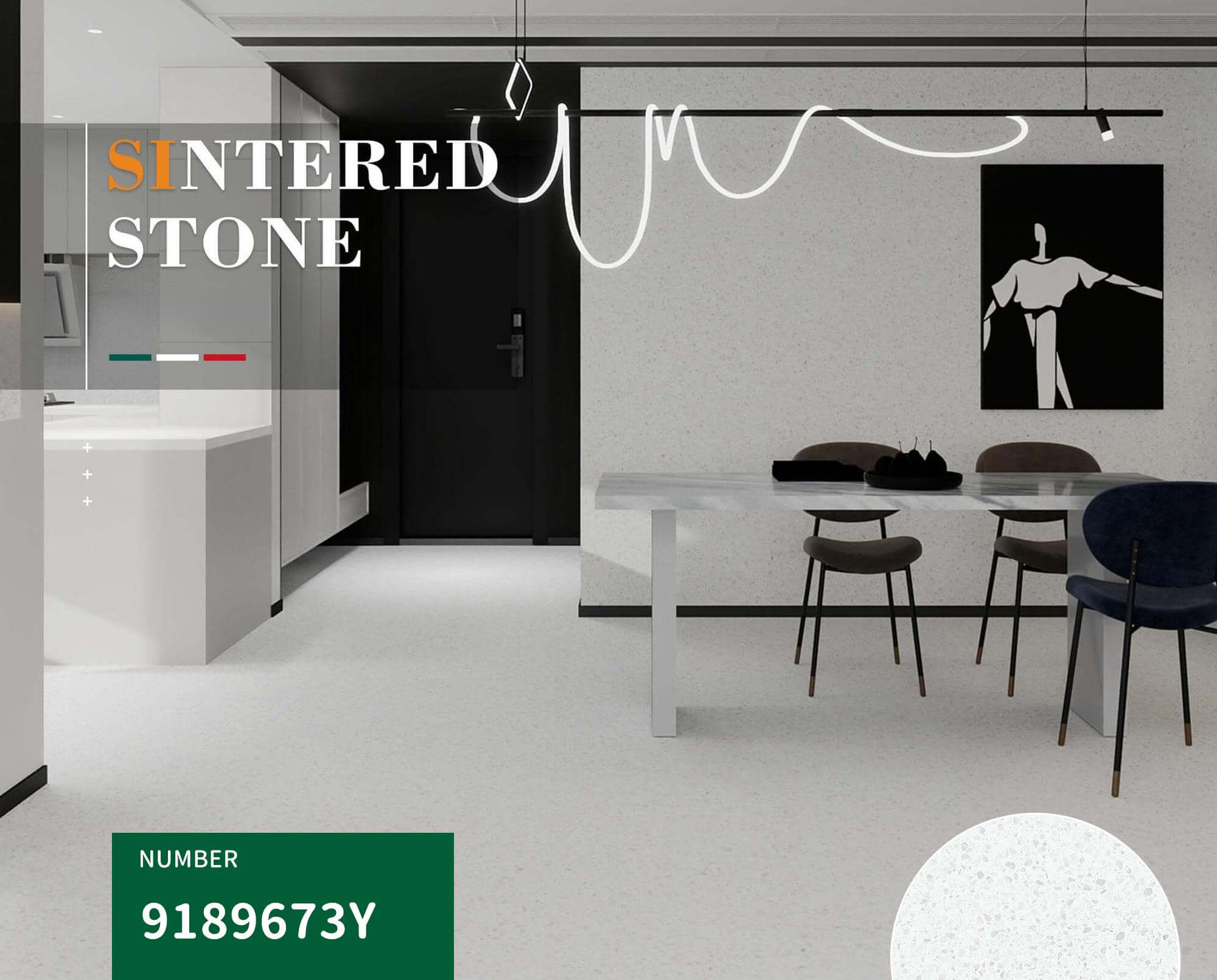 900x1800mm White Terrazzo - Like Sintered Stone Tiles for Dining Rooms TQ08 - 9189673Y