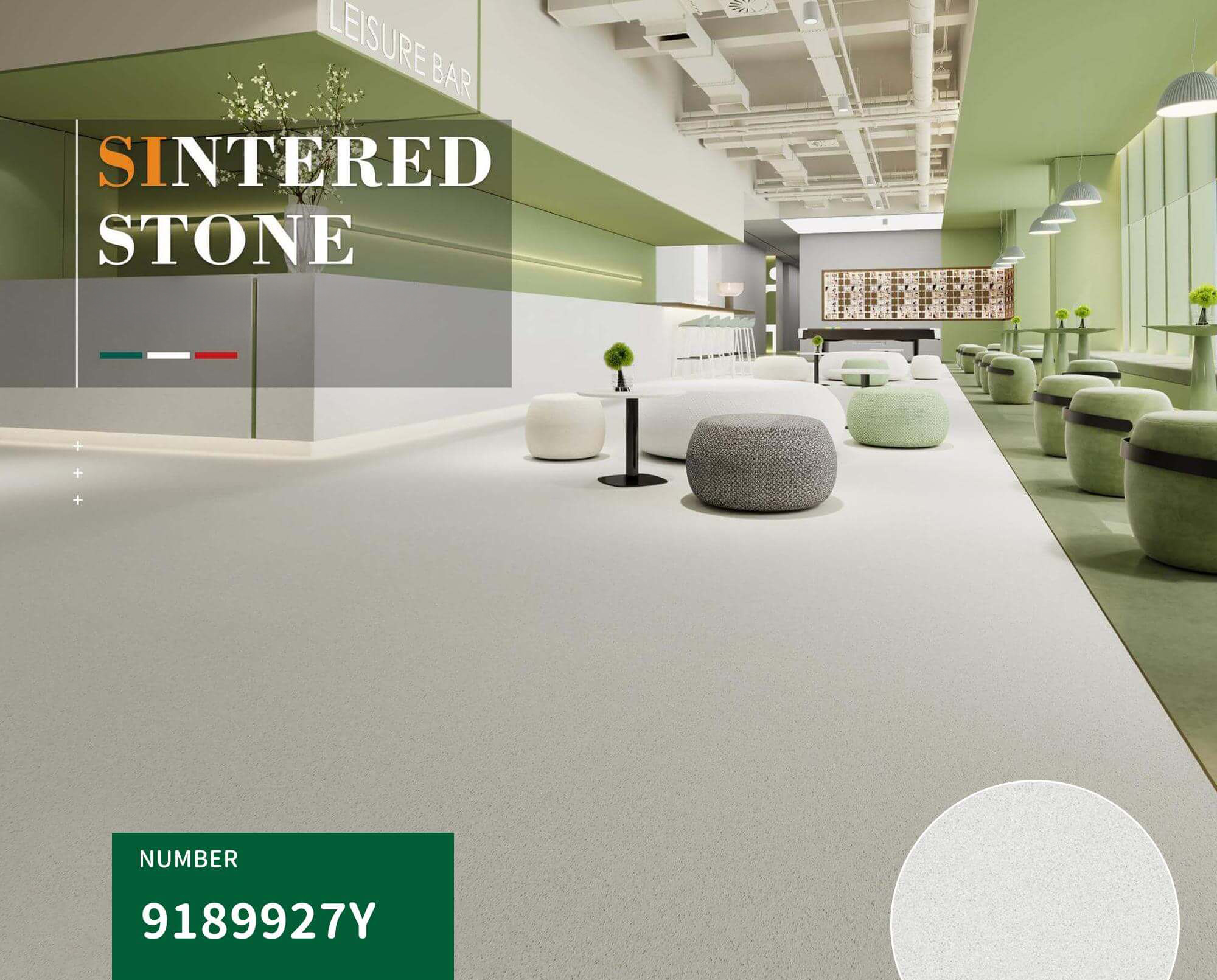 900x1800mm Light Grey Sintered Stone Tiles for Commercial Spaces TQ08 - 9189927Y