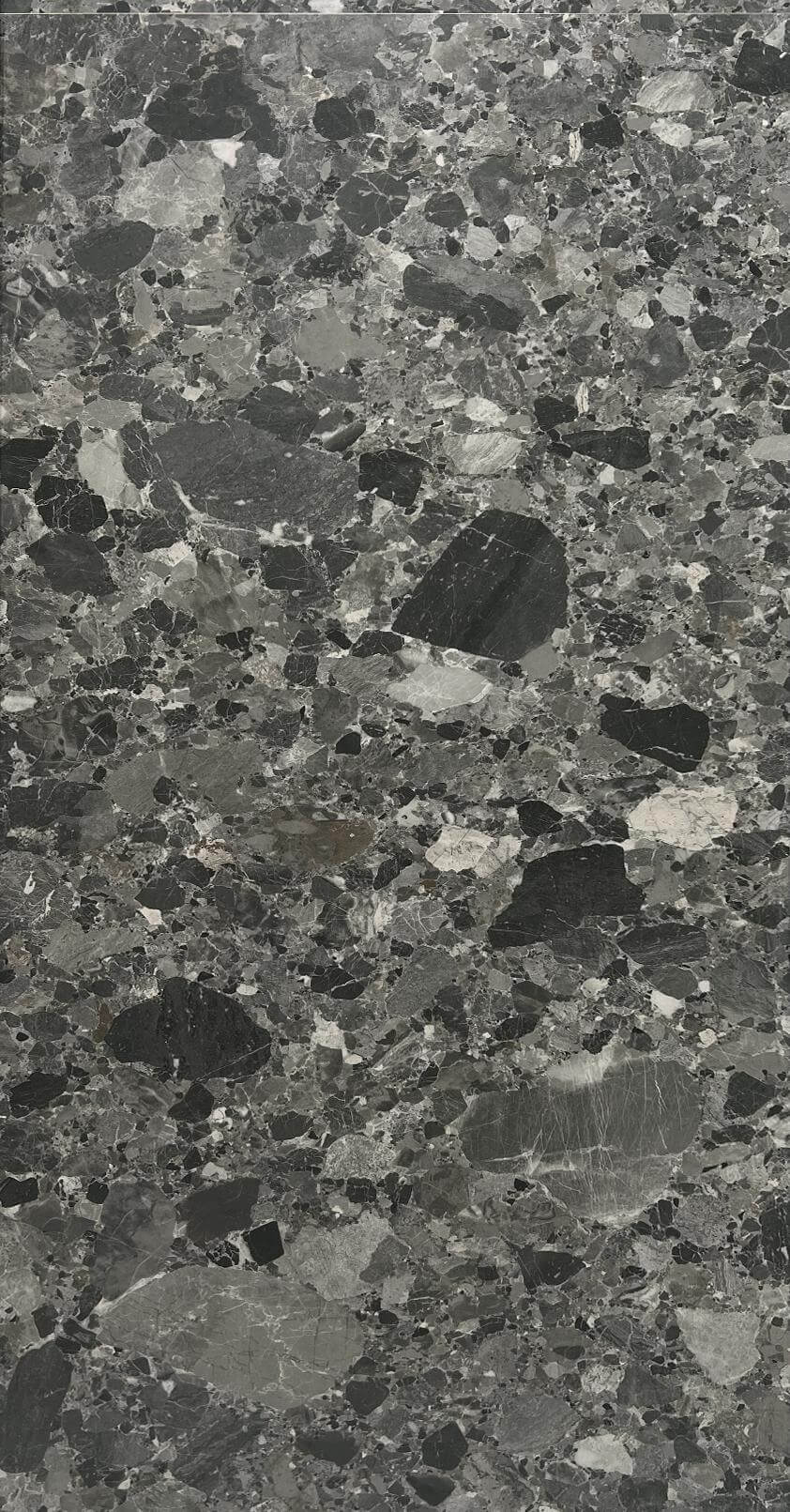 900x1800mm Dark Grey Terrazzo - Like Sintered Stone Tiles for Bathrooms TQ08 - 98090065