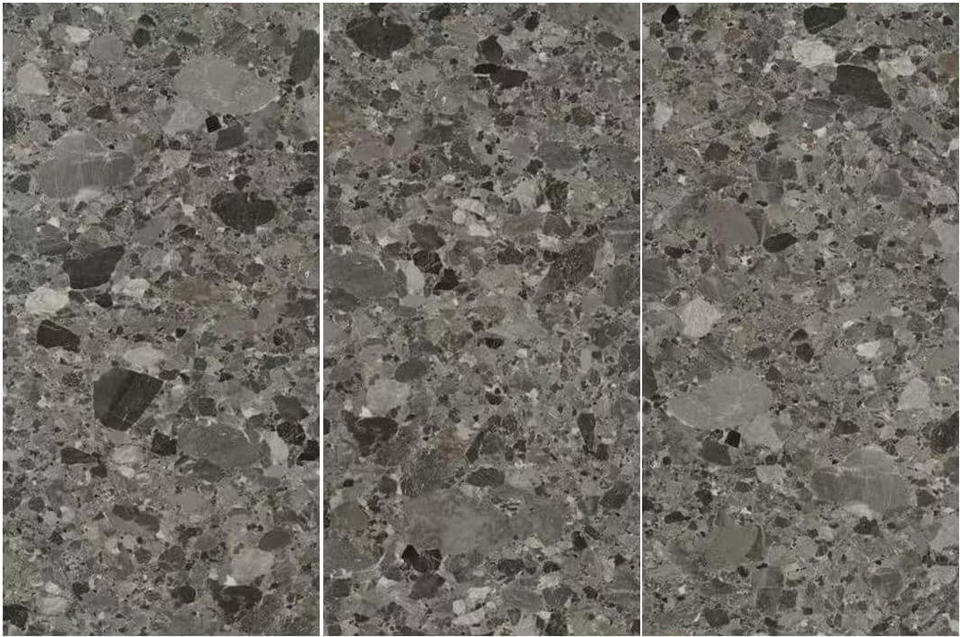 900x1800mm Dark Grey Terrazzo - Like Sintered Stone Tiles for Bathrooms TQ08 - 98090065